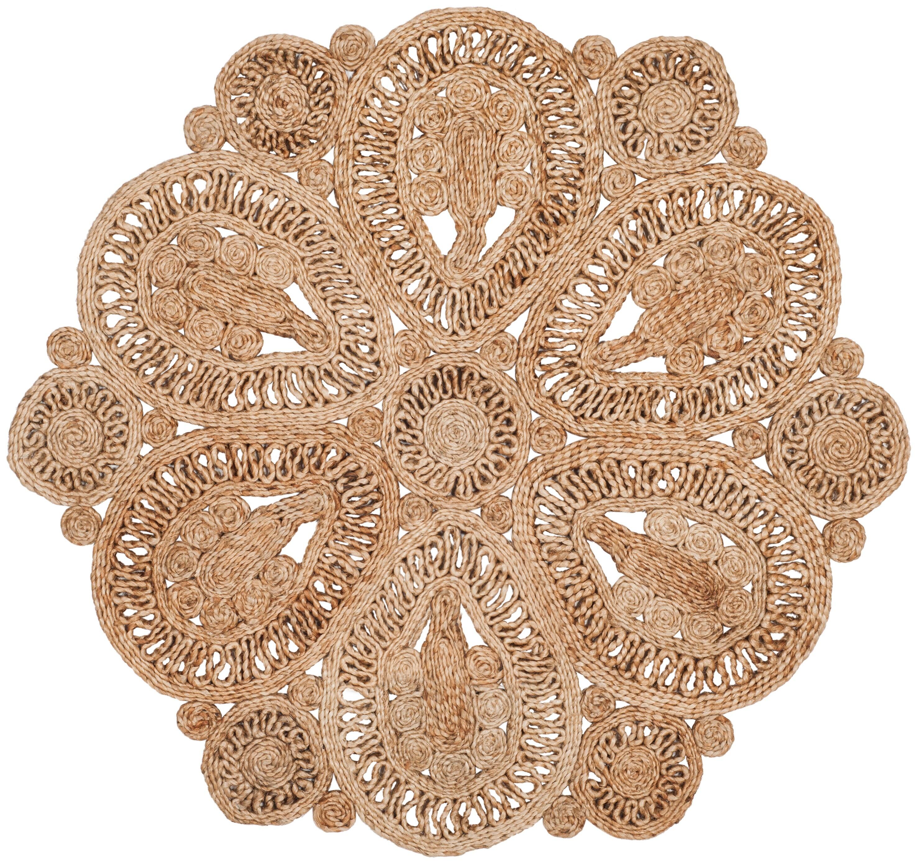 Natural Fiber NF360 Hand Woven Indoor Area Rug - Natural - 3' Round - Safavieh