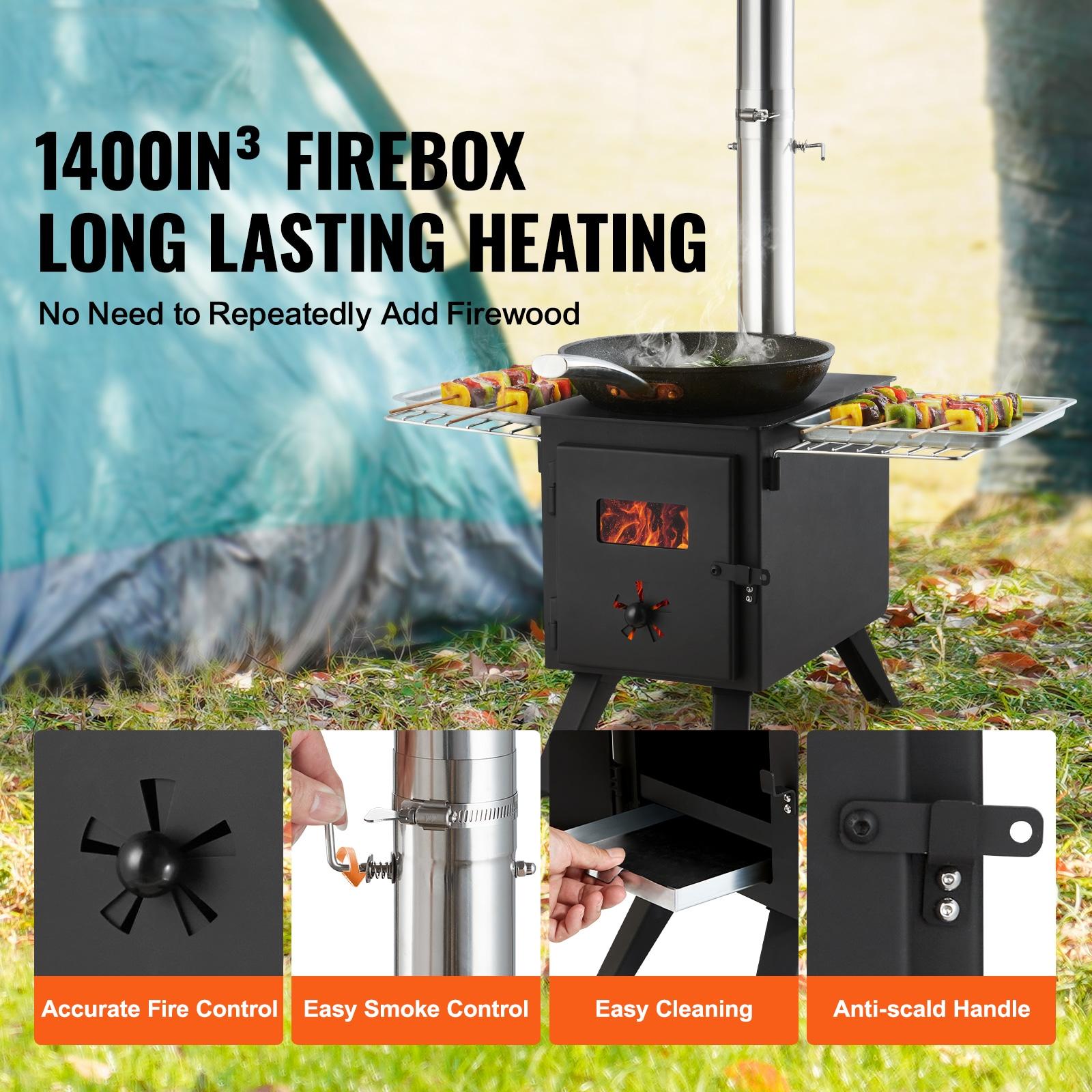 VEVOR Wood Push and turn Steel Outdoor burner