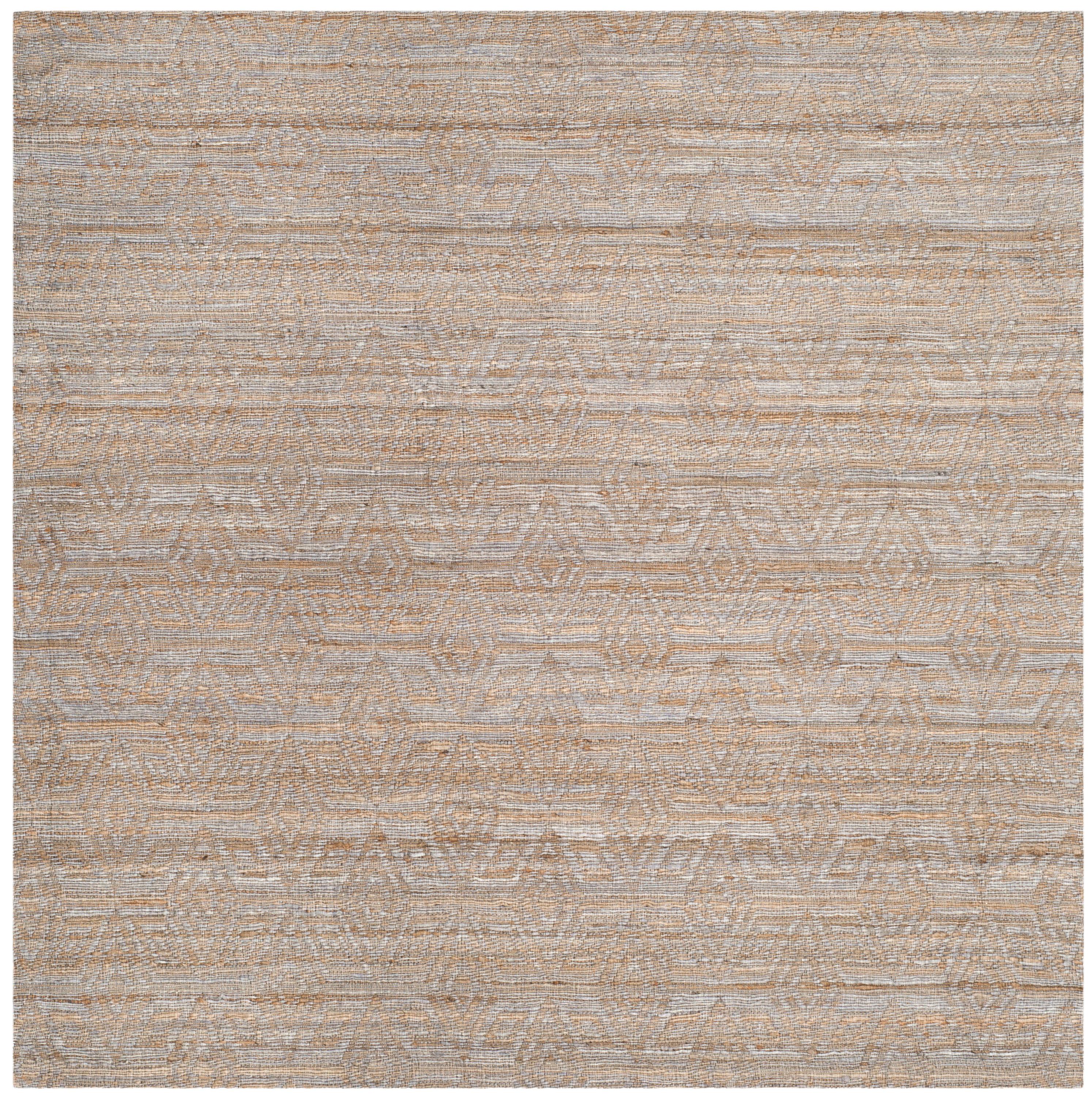 Cape Cod CAP412 Hand Woven Area Rug - Grey/Sand - 6'x6' - Safavieh.