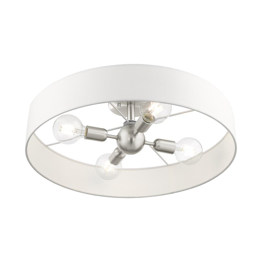Livex Lighting Venlo 4 - Light Semi-Flush Mount in  Brushed Nickel