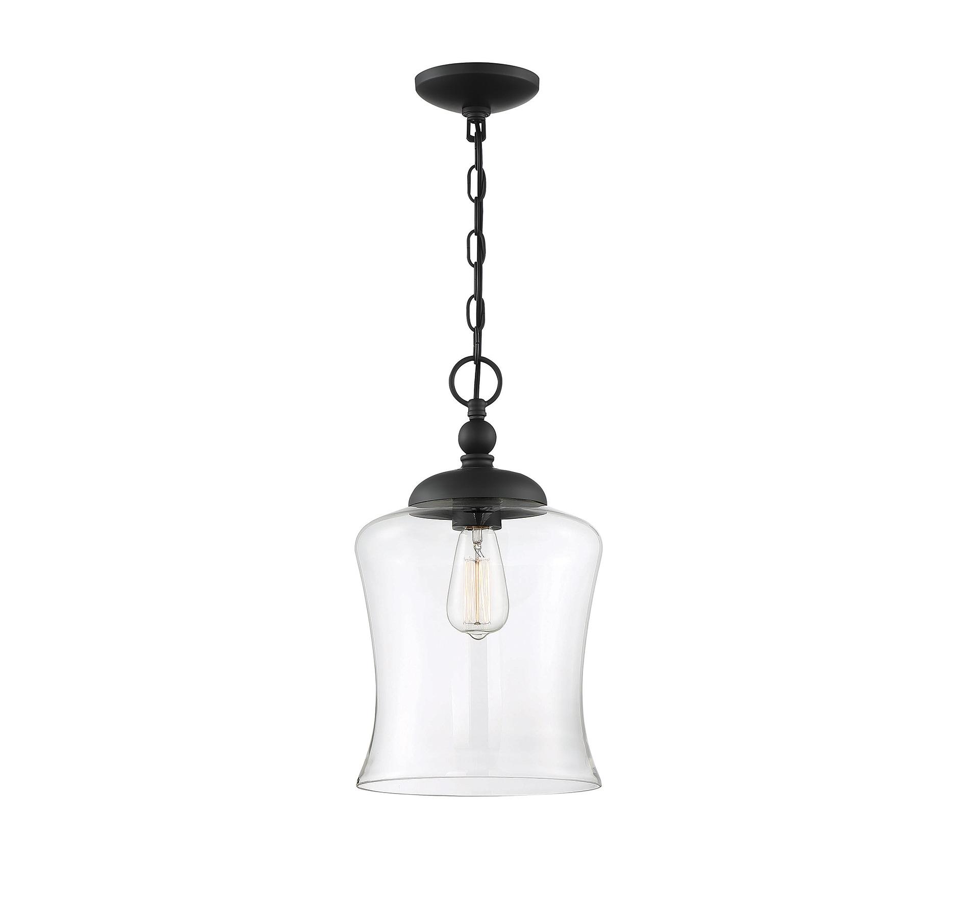 Trade Winds Lighting 1-Light Pendant Light In Matte Black