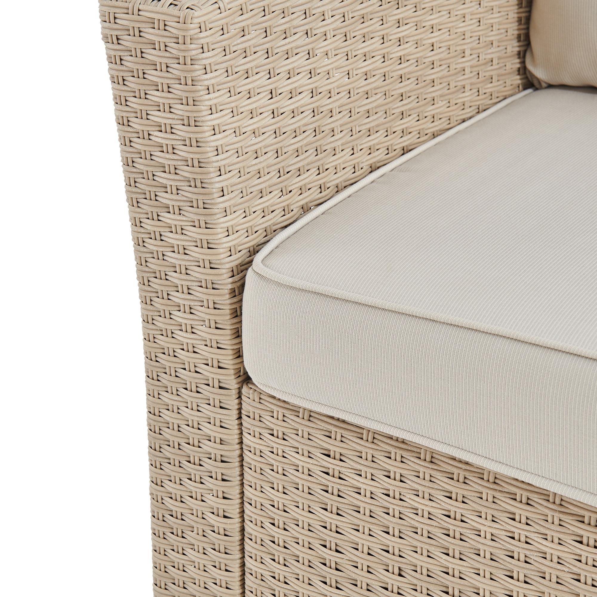 Alaterre Canaan Cushion Resin Wicker Outdoor Loveseat - Brown