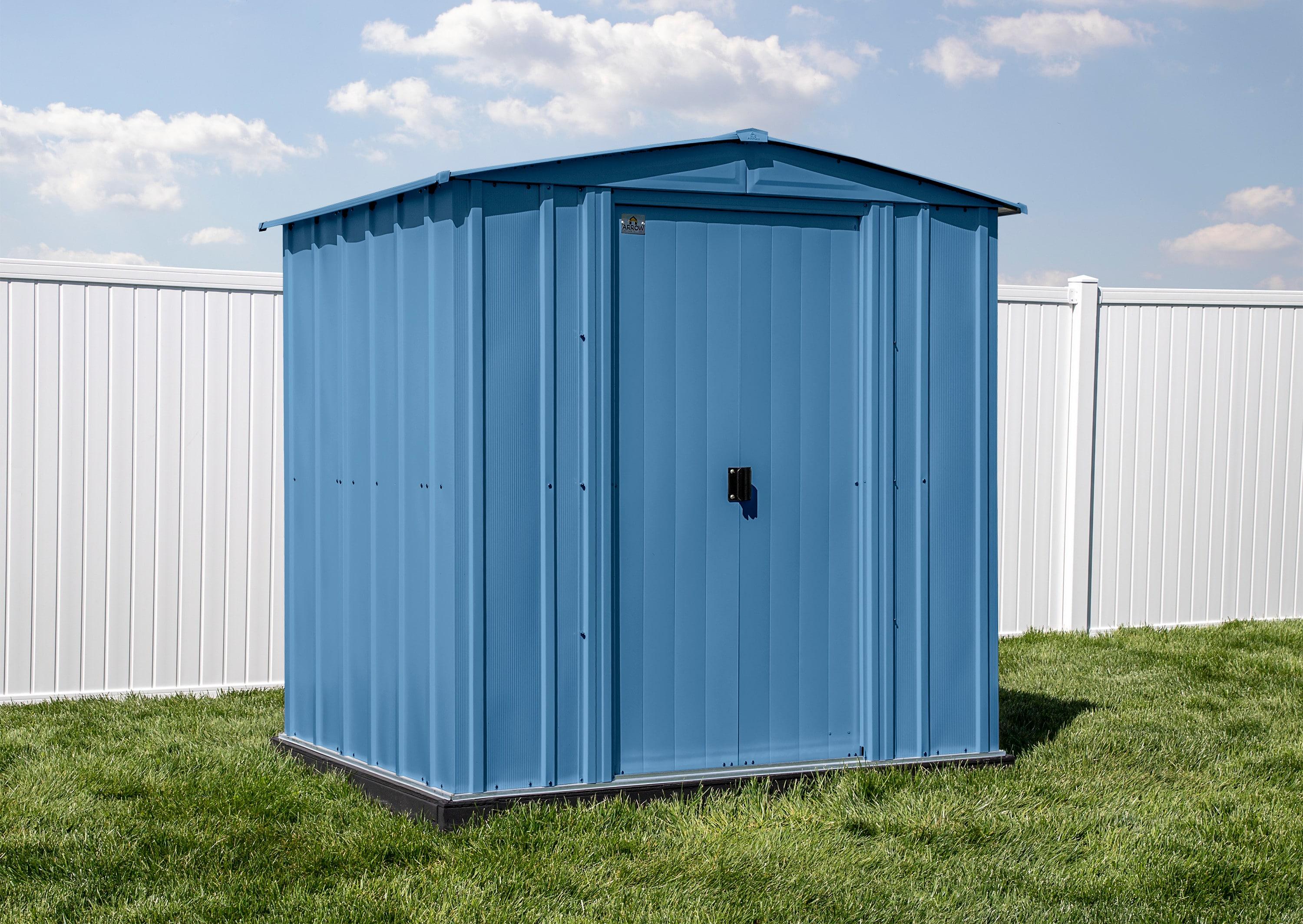 6 ft. W x 5 ft. D Galvanized Steel Storage Shed