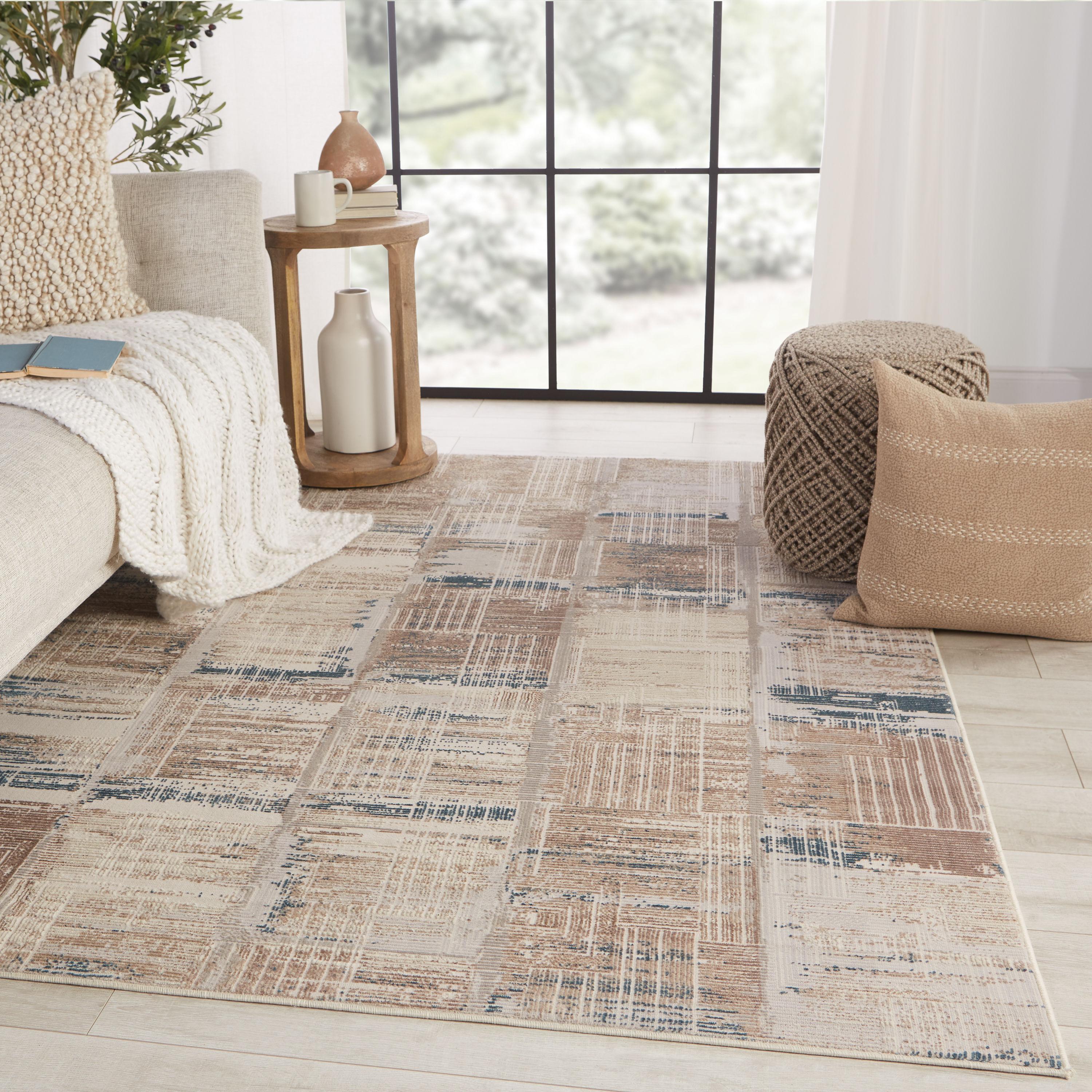 5'x8' Halvard Abstract Area Rug Ivory/Blue - Jaipur Living