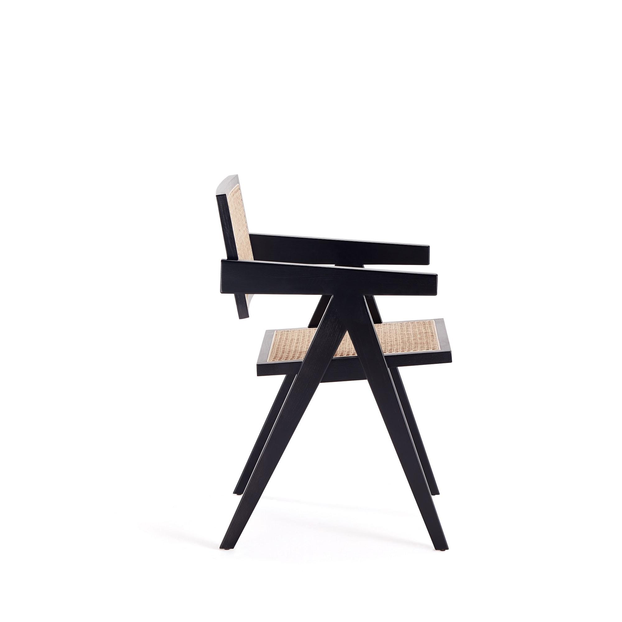 Winston Porter Hamlet 18.11'' H Ash Solid Wood Cane Back Armchair