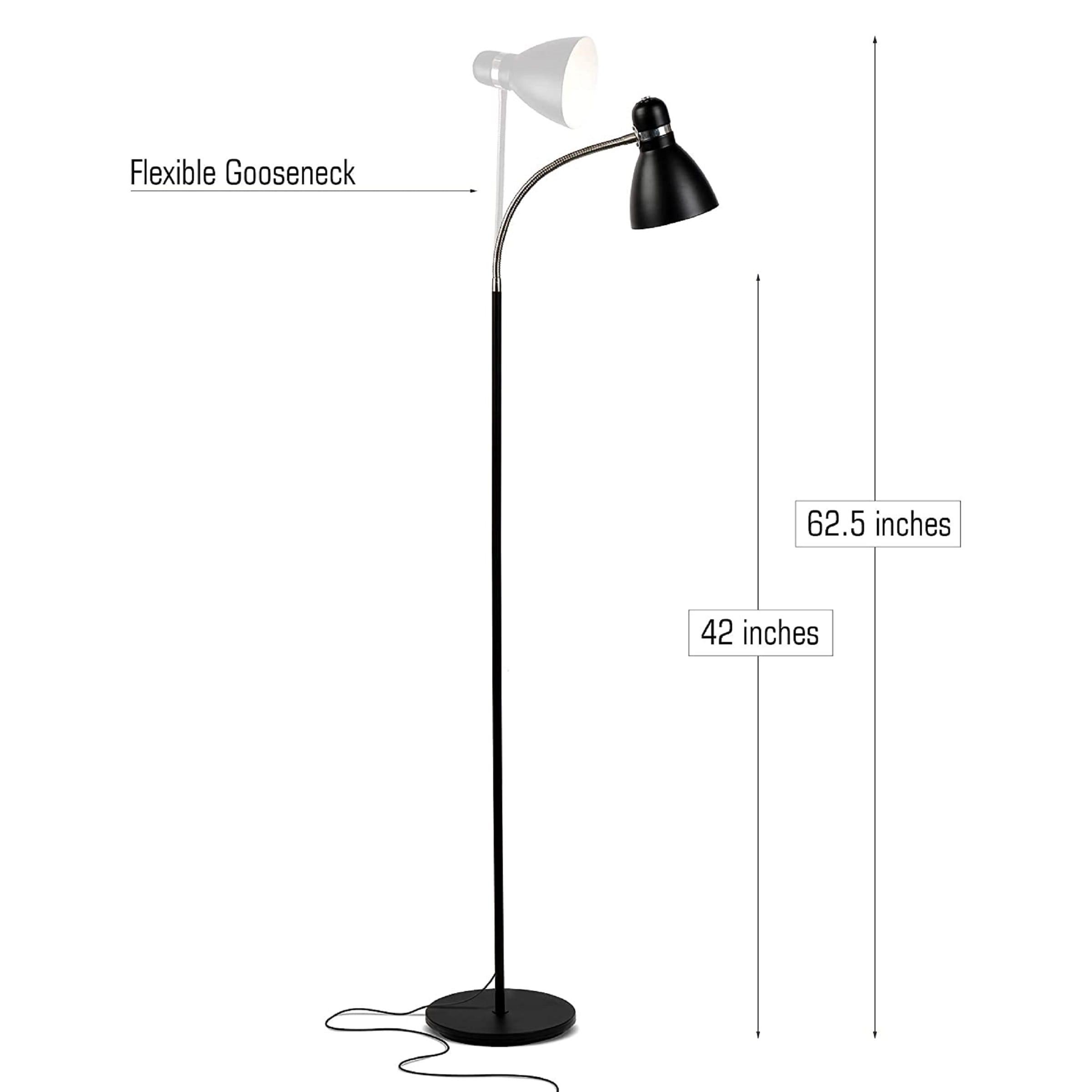 Brightech Avery 62.5 in. Modern LED Standing Floor Lamp with Metal Cone Shade and 3-Way Dimming Light