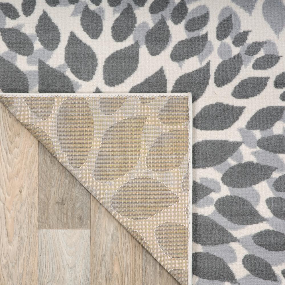 World Rug Gallery Modern Floral Circles Gray 3'1" x 5' Area Rug