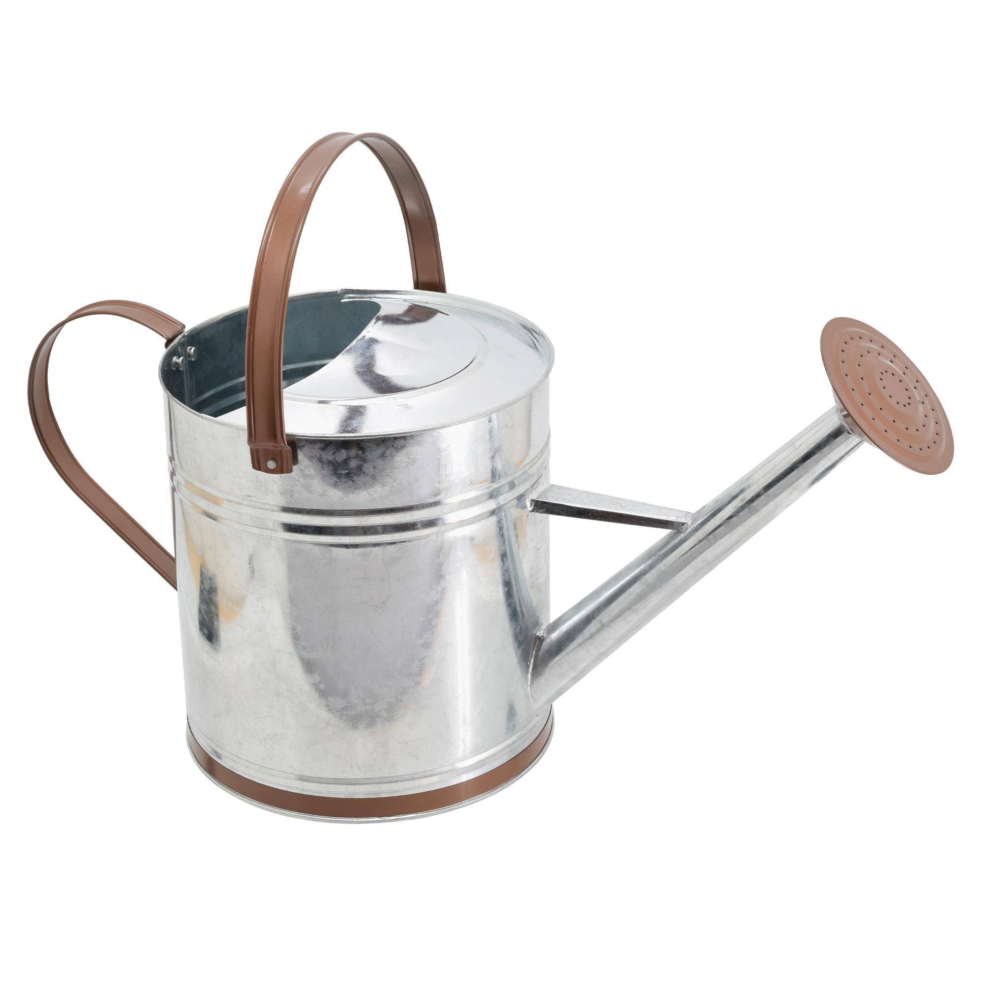 Classic 2.6 Gal Shiny Galvanized Metal Watering Can