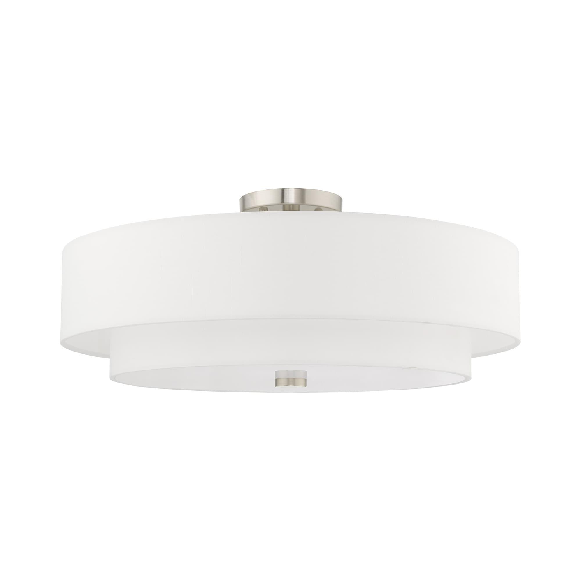 Livex Lighting Meridian 5 - Light Semi-Flush Mount in  Brushed Nickel