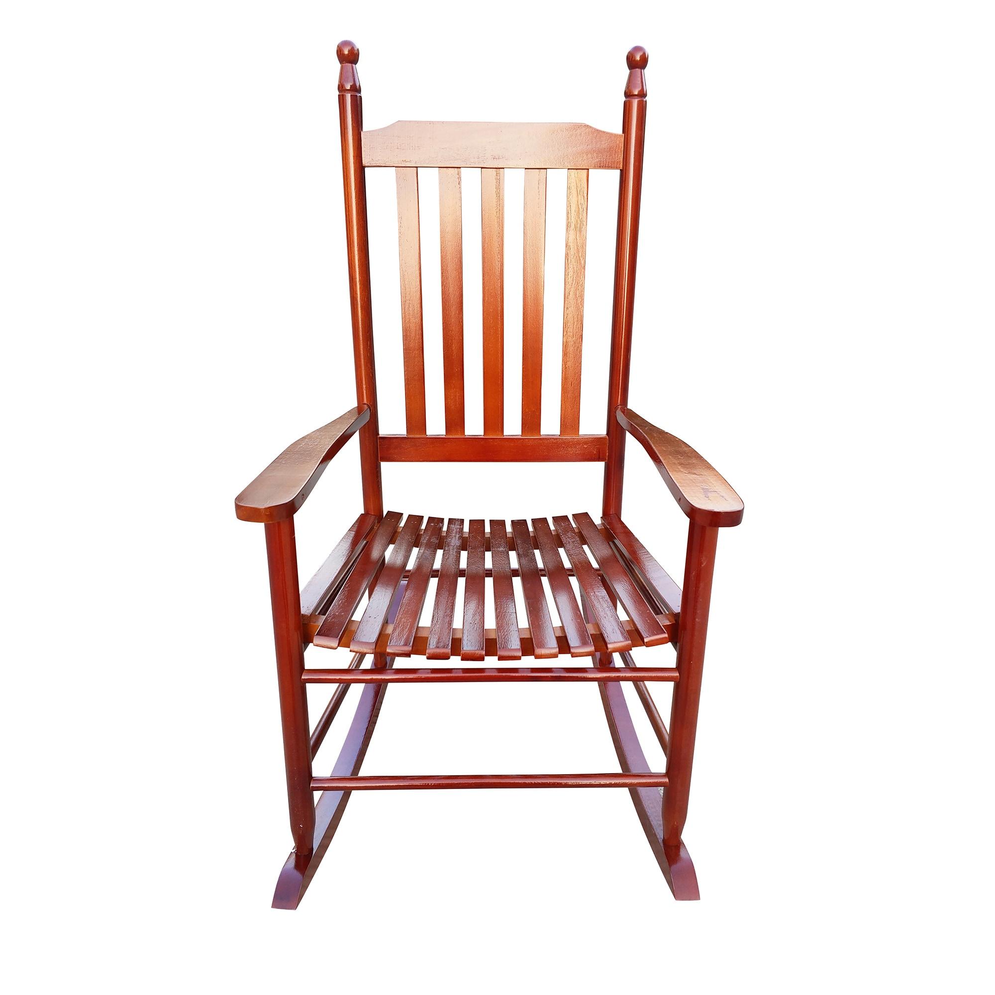 Wooden Porch Rocking Chair Brown