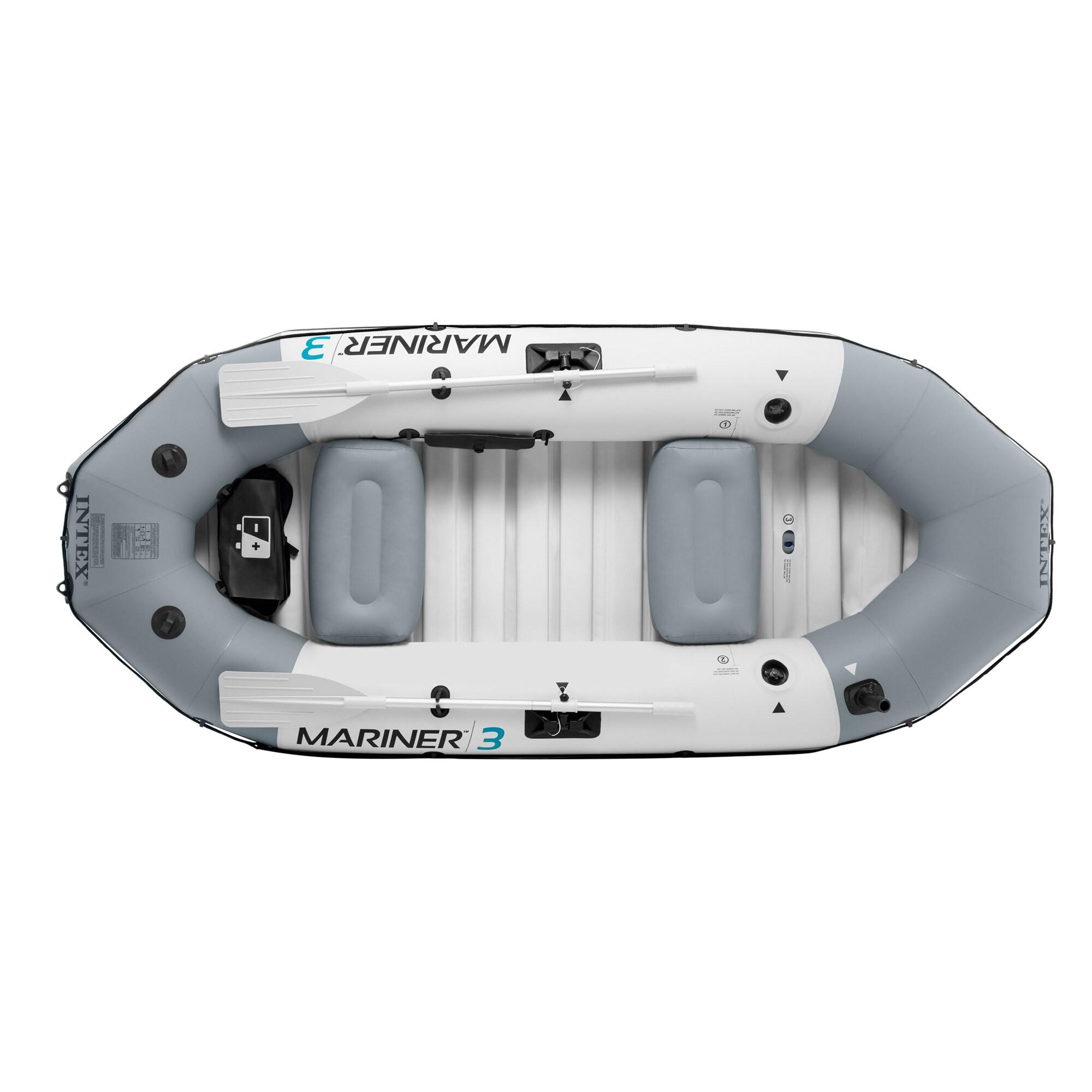 Intex Mariner 3, 3-Person Inflatable River/Lake Dinghy Boat & Oars Set