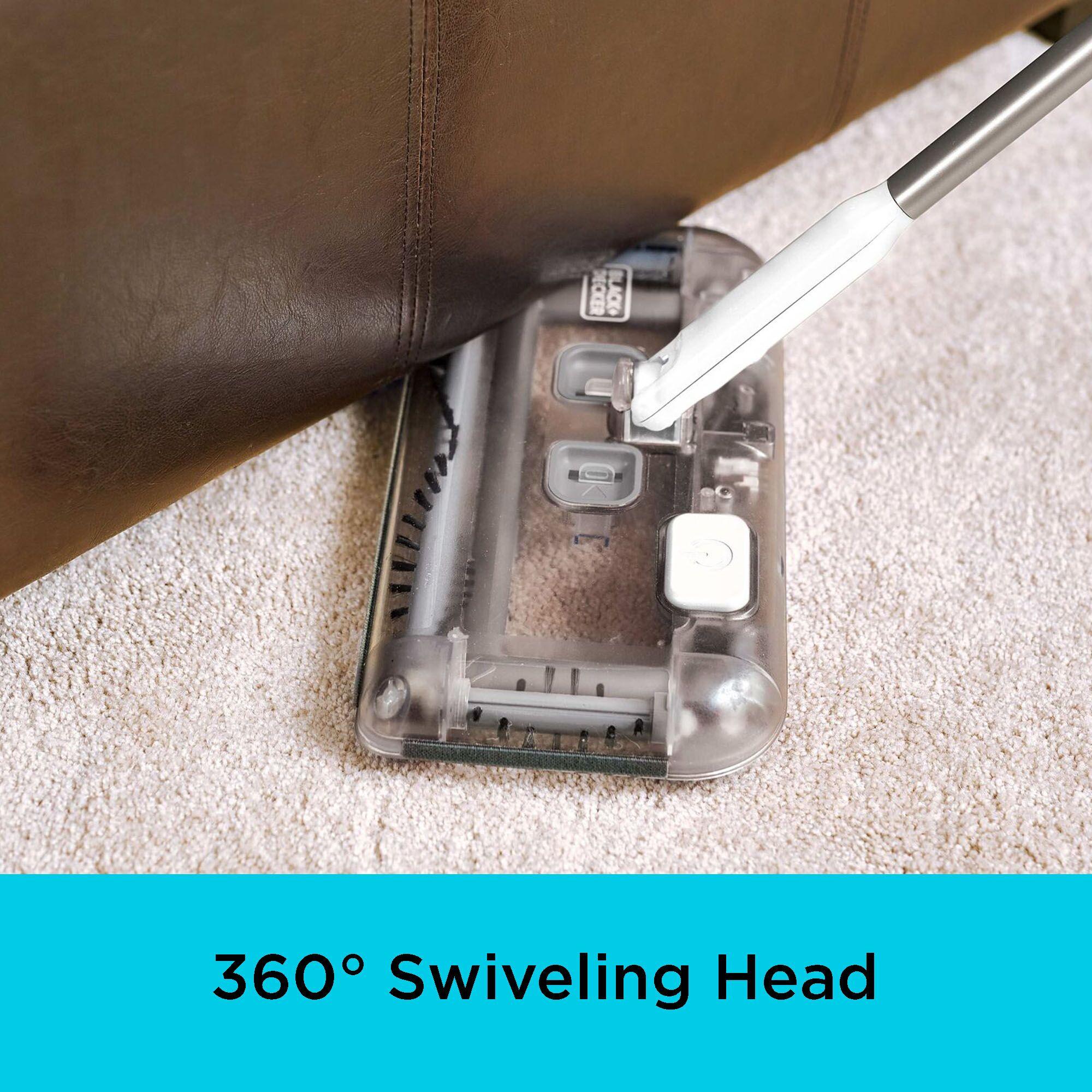 BLACK+DECKER Floor Sweeper, 50 Minutes Runtime, Powder White