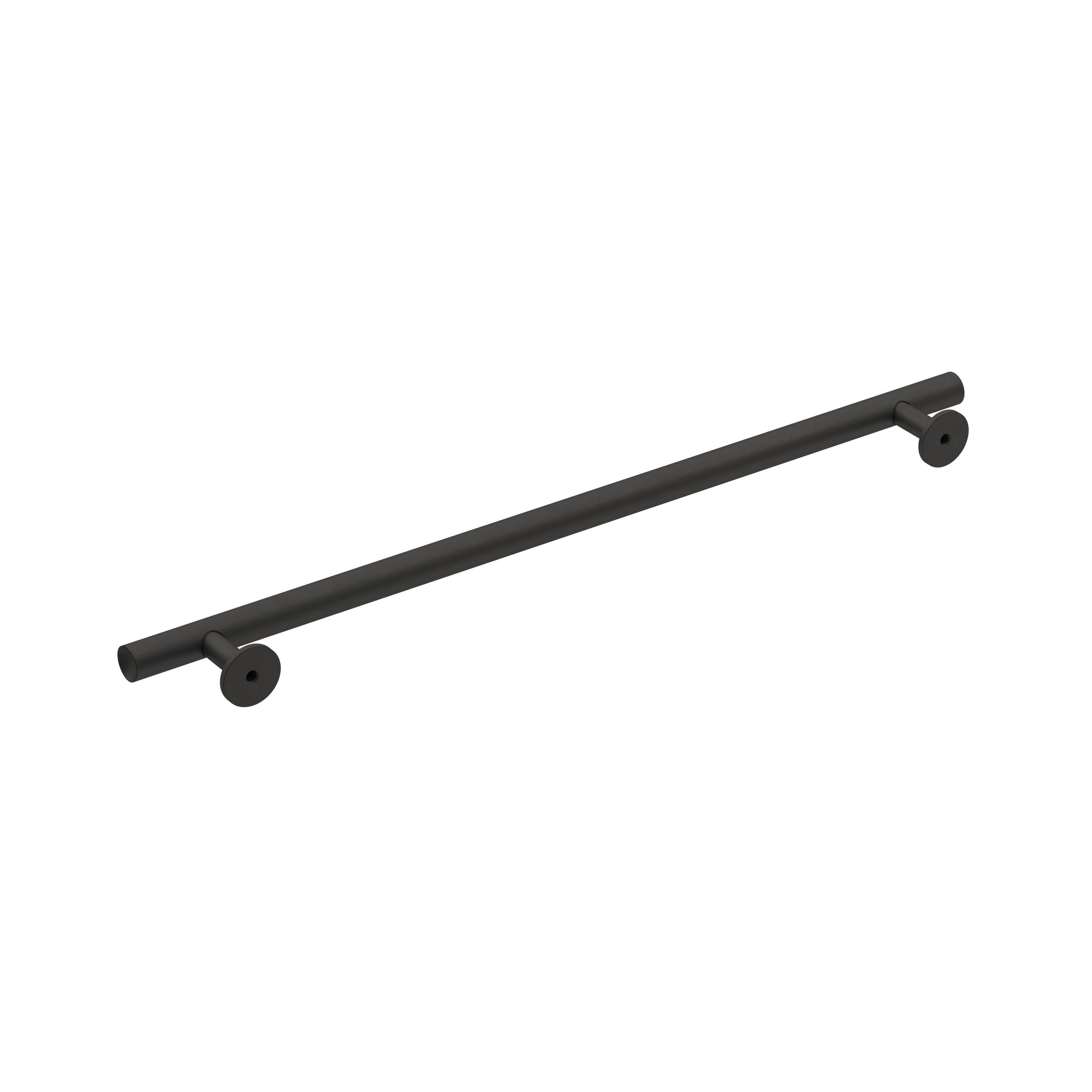 Amerock Radius 10-1/16 inch (256mm) Center-to-Center Matte Black Cabinet Pull