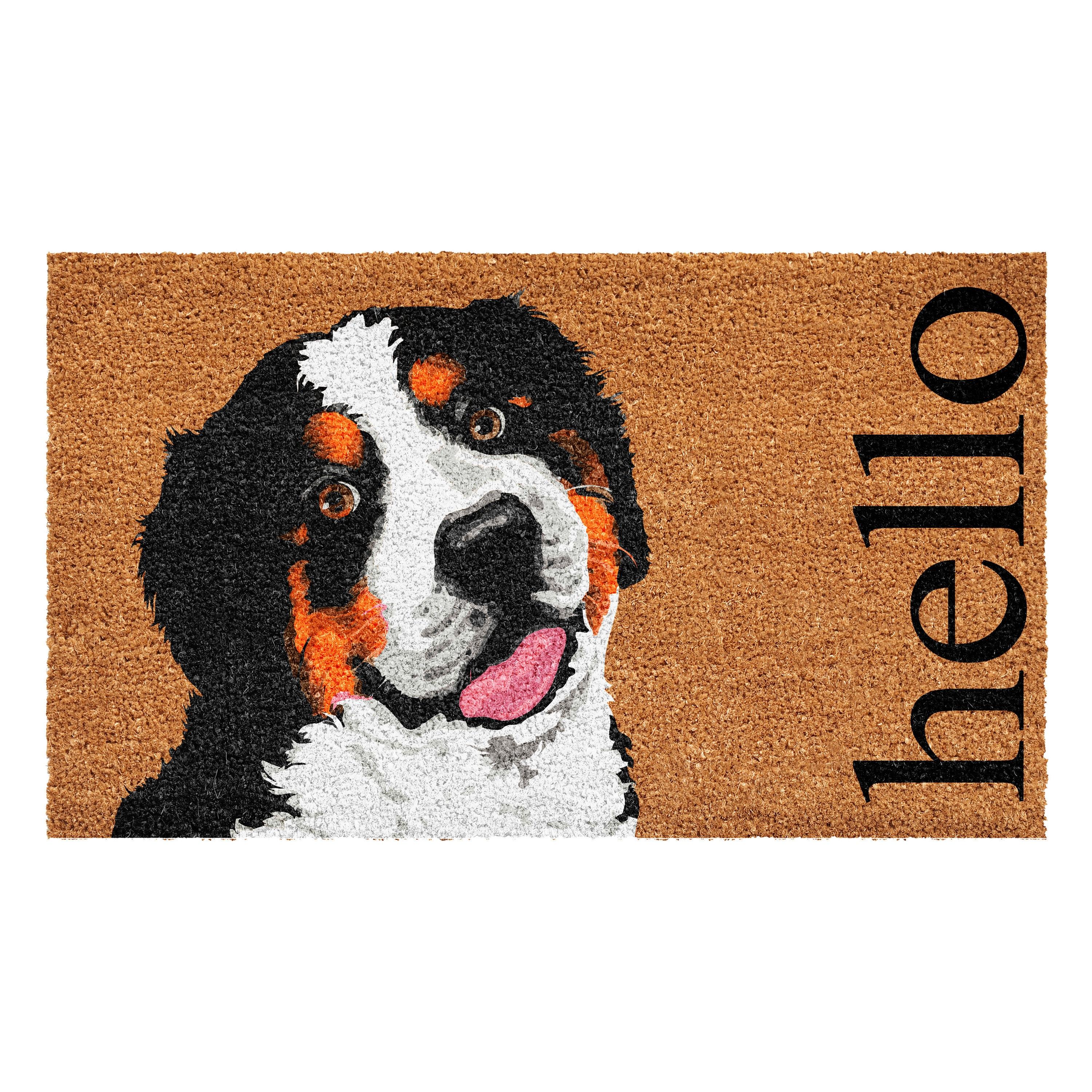Festive Red and Green Coir Snowman Outdoor Christmas Doormat