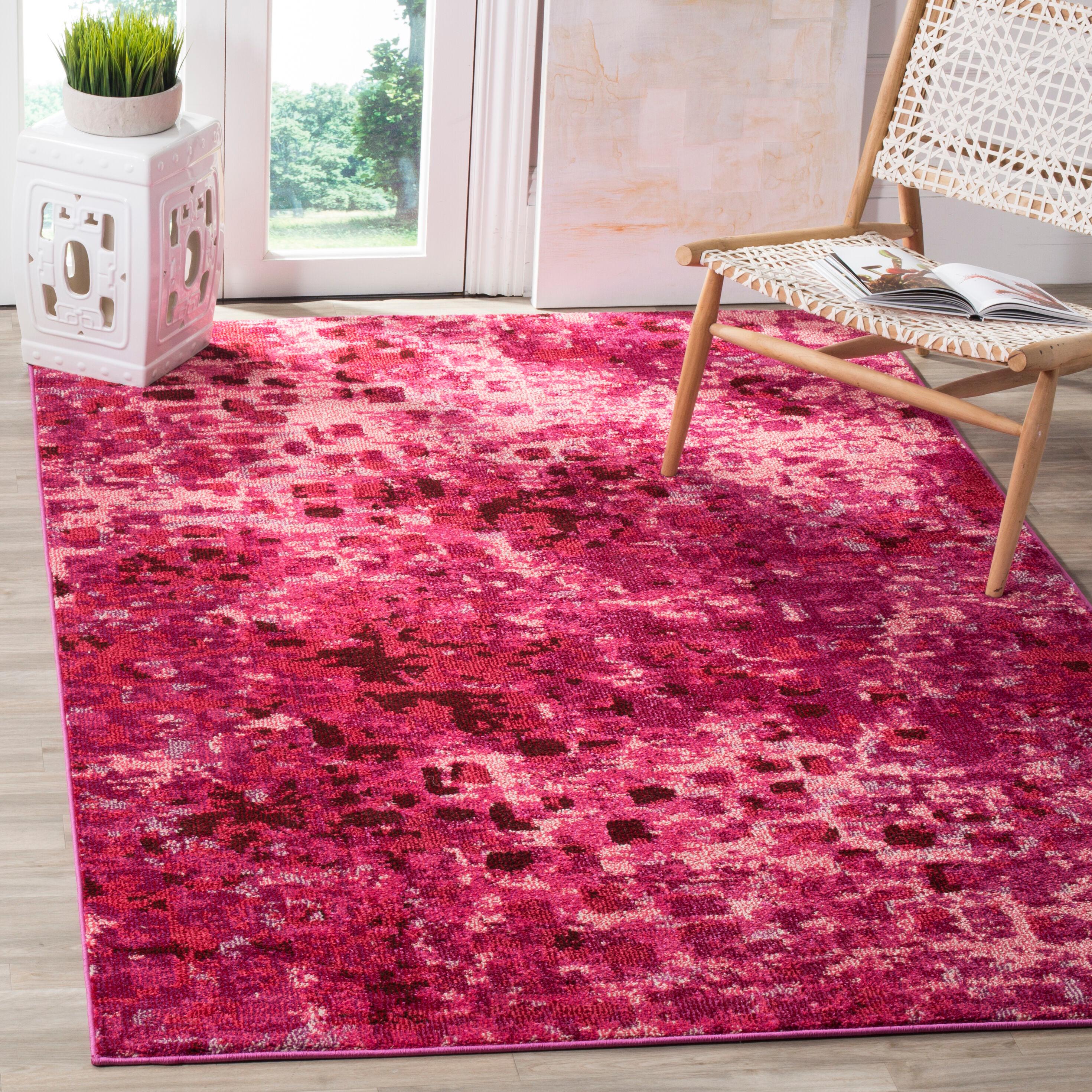 Monaco MNC225 Power Loomed Indoor Area Rug - Fuchsia - 8'x11' - Safavieh
