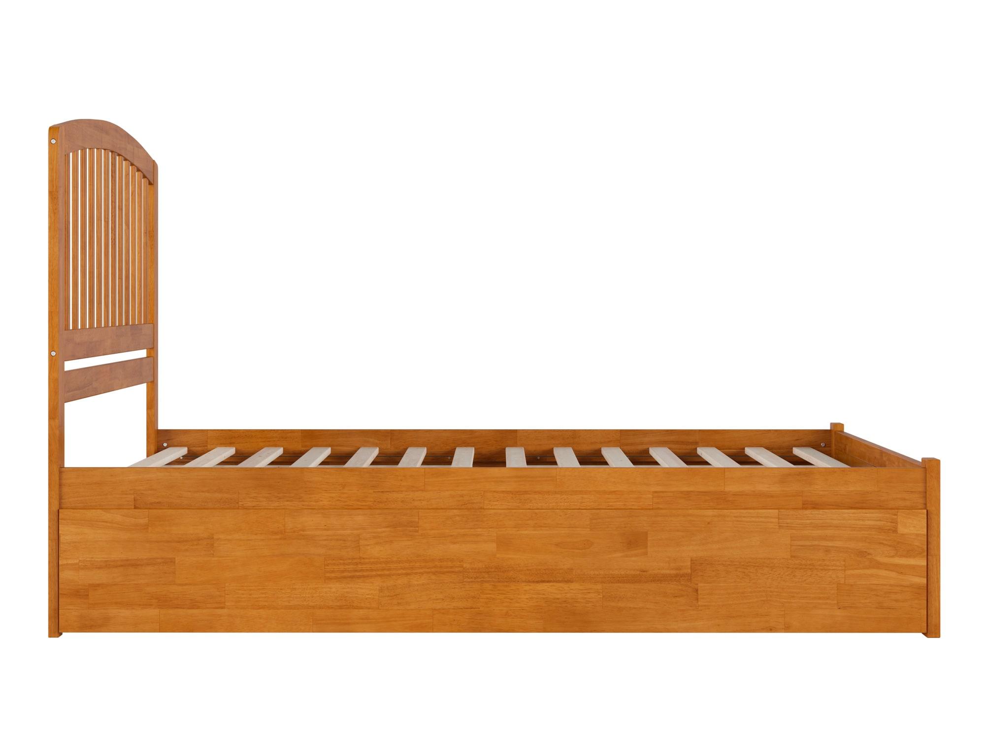 Richmond Solid Wood Platform Bed with Panel Footboard and Trundle