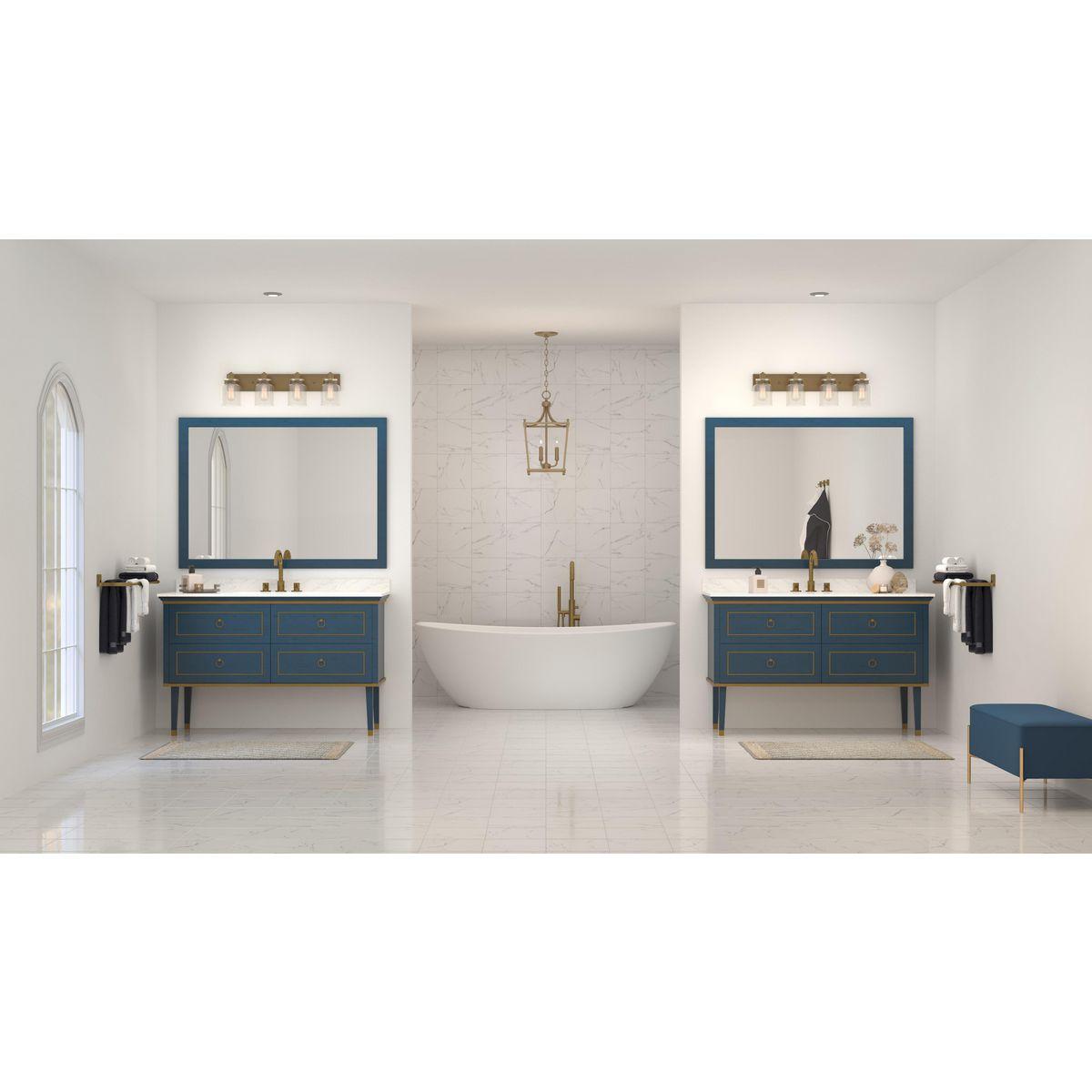 Progress Lighting Calhoun 4-Light Vintage Brass Bath Vanity