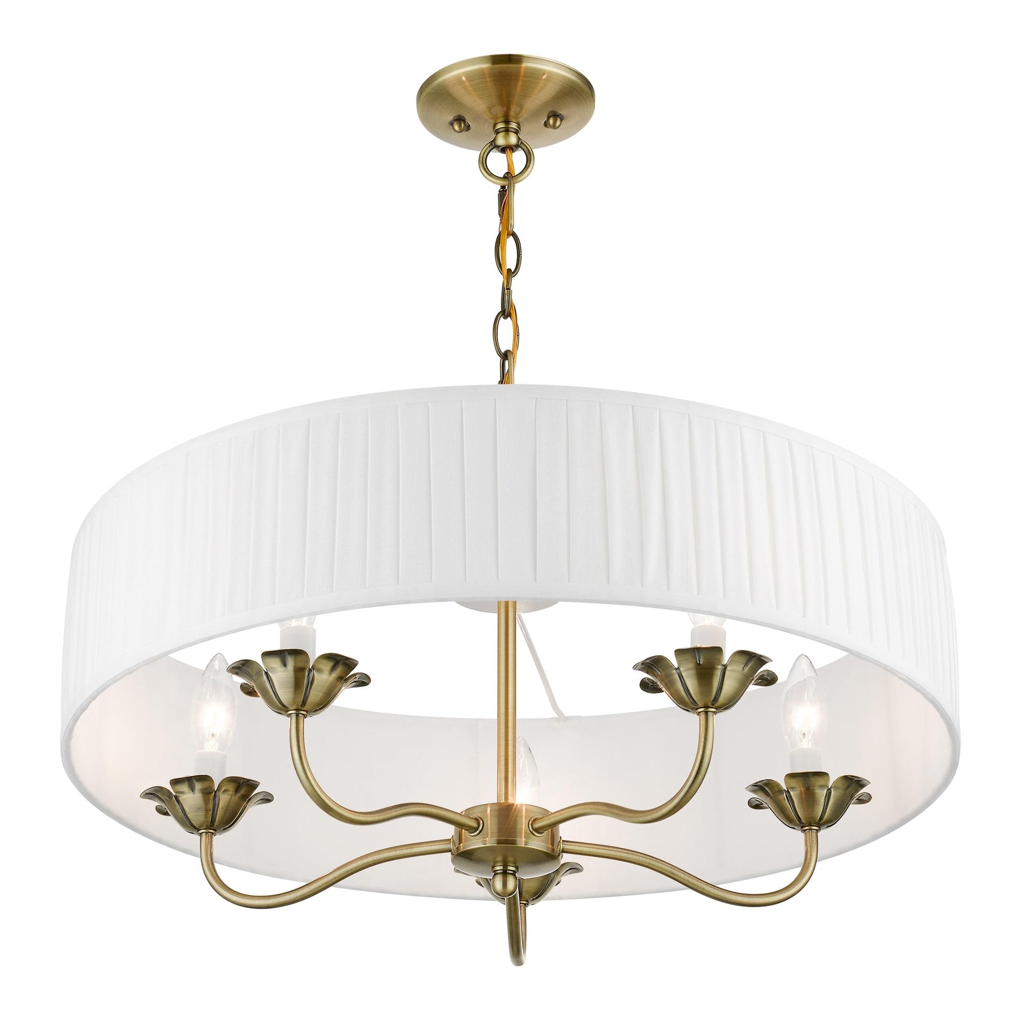 Livex Lighting Edinburgh 5 - Light Pendant in  Antique Brass