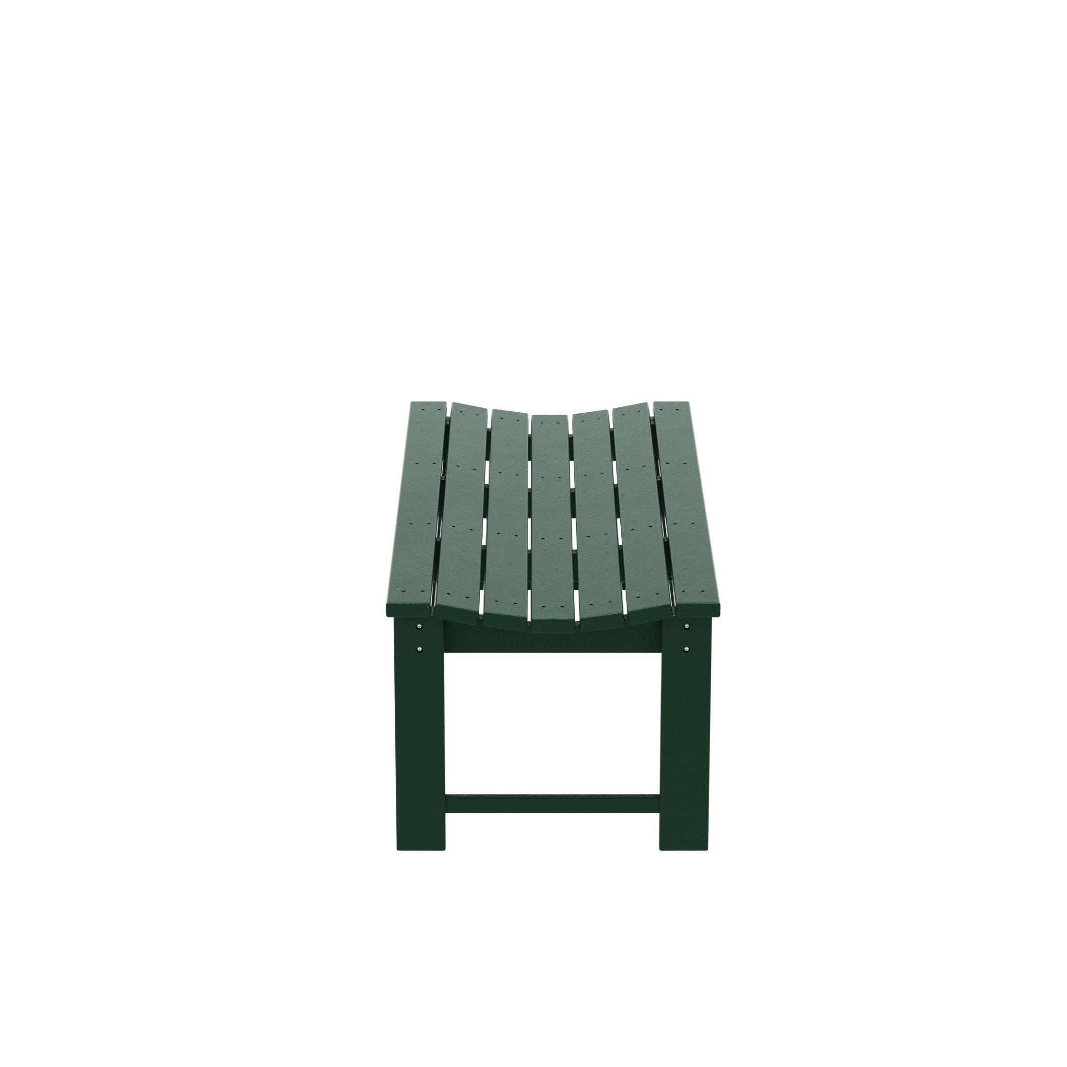 Polytrends  Laguna Hdpe All Weather Outdoor Patio 48" Bench Dark Green