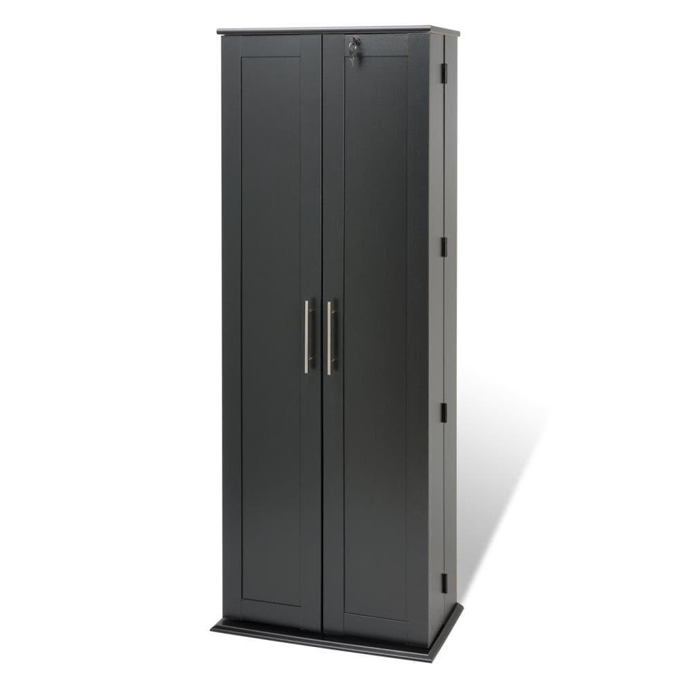 Black Grande Locking Media Storage Cabinet with Shaker Doors (Box 1 of 2)