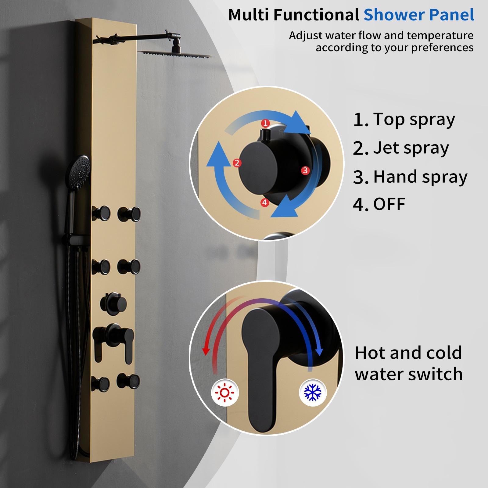 60.55'' Shower Panel with Adjustable Shower Head