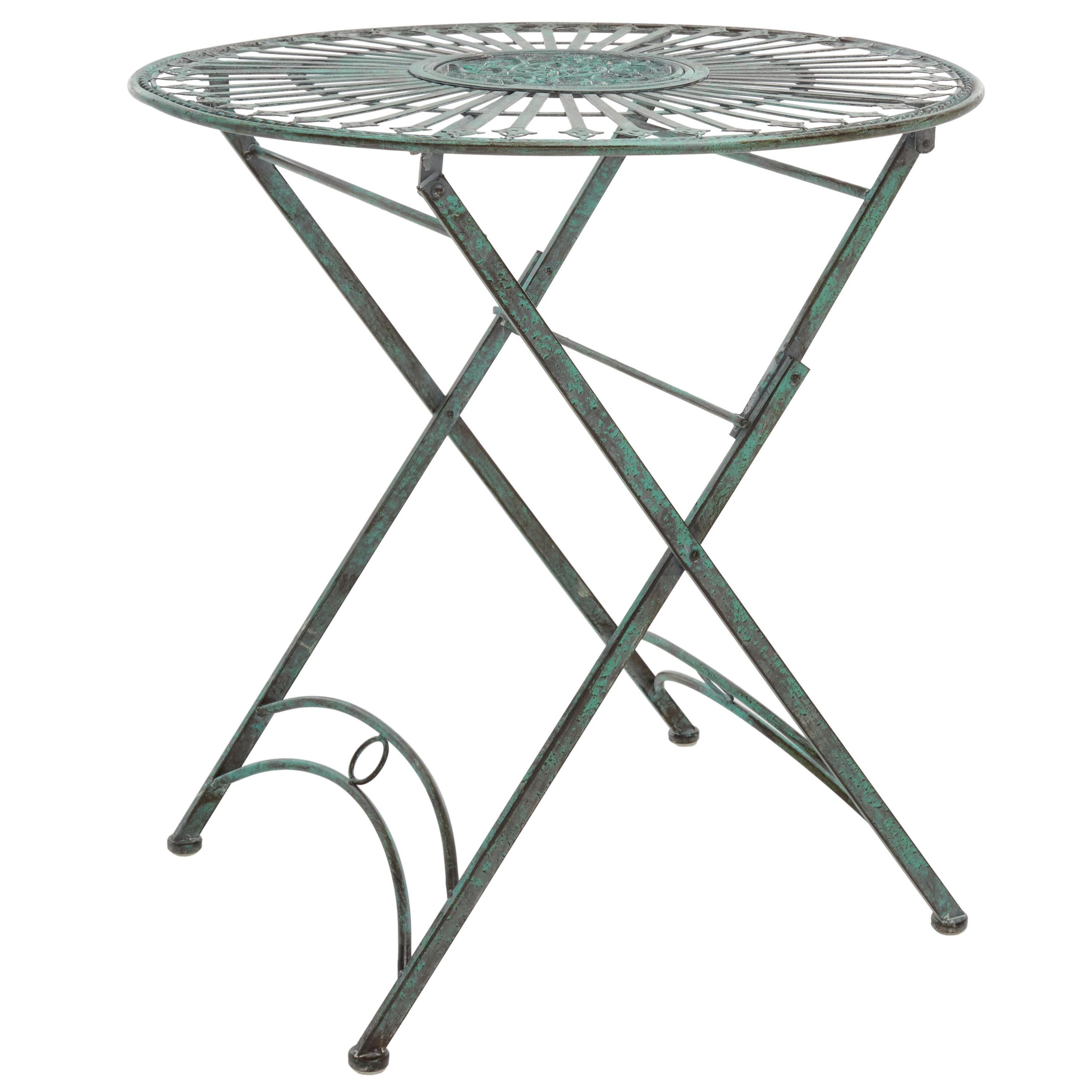 Belen Bistro Set, One Table And Two Chairs - Outdoor - PAT5020 - Antique Dark Green - Safavieh