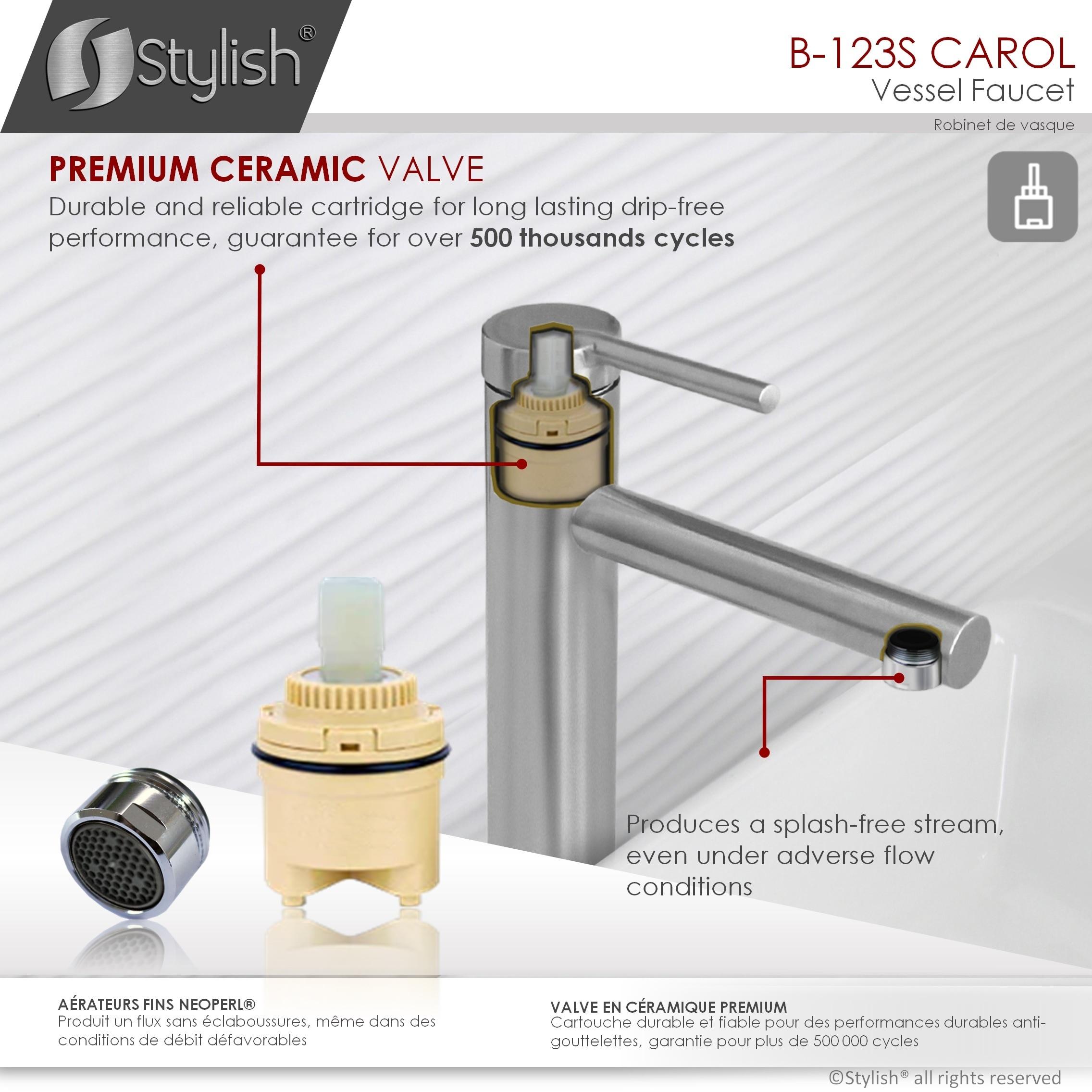 Stylish Aura Carol One-Handle Vessel Bathroom Faucet