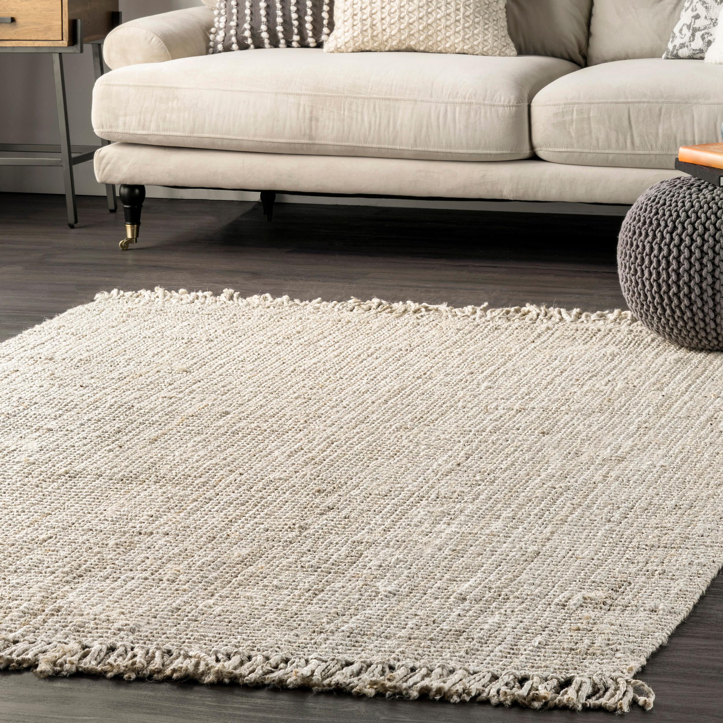 nuLOOM Daniela Chunky Jute Natural 2' 6" x 10' Farmhouse Runner Rug