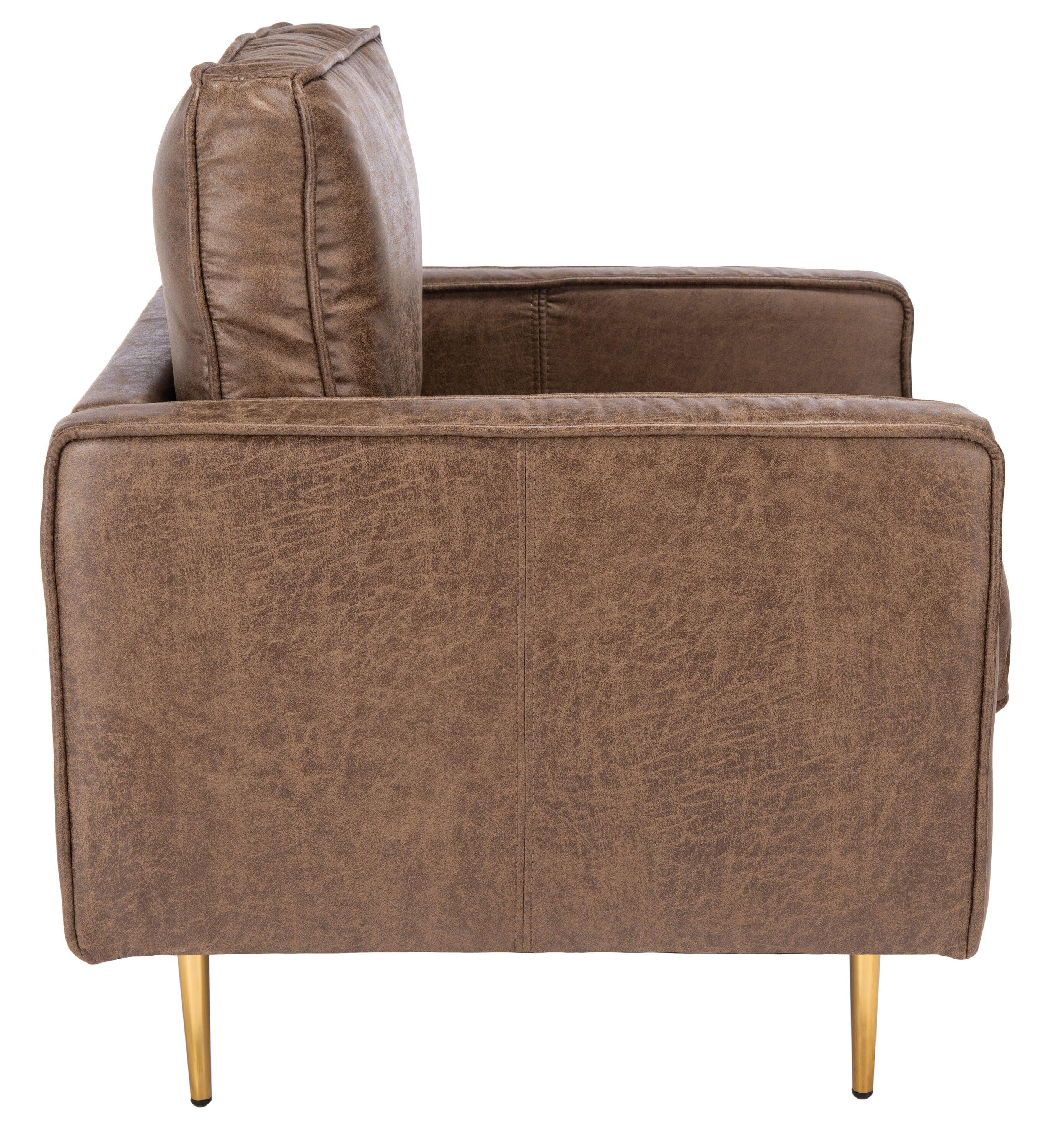 Paityn Accent Chair - ACH2000 - Brown/Gold - Safavieh