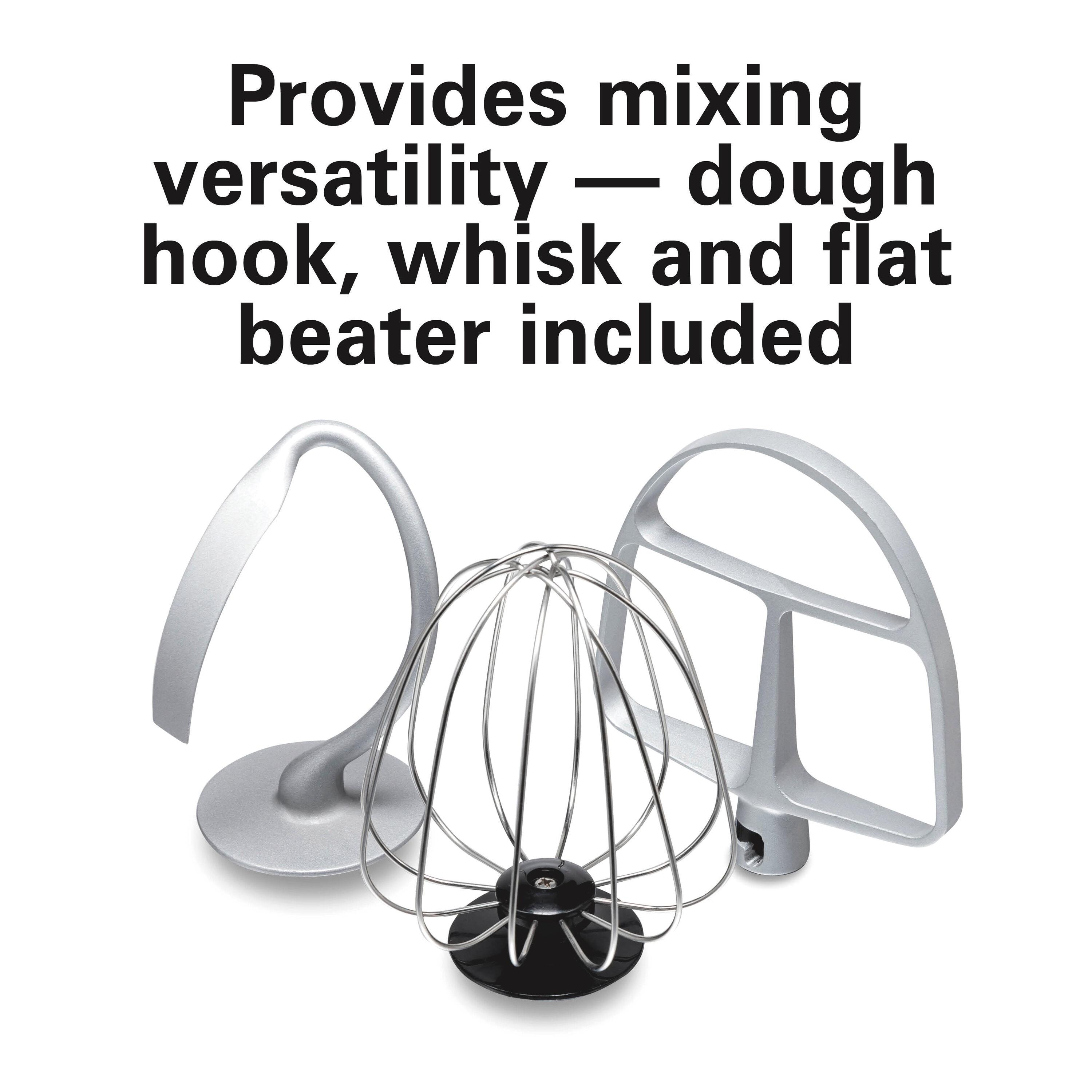 Hamilton Beach® 7-Speed 4-Quart Electric Stand Mixer with Splash Guard, Dough Hook, Flat Beater, and Whisk Attachments