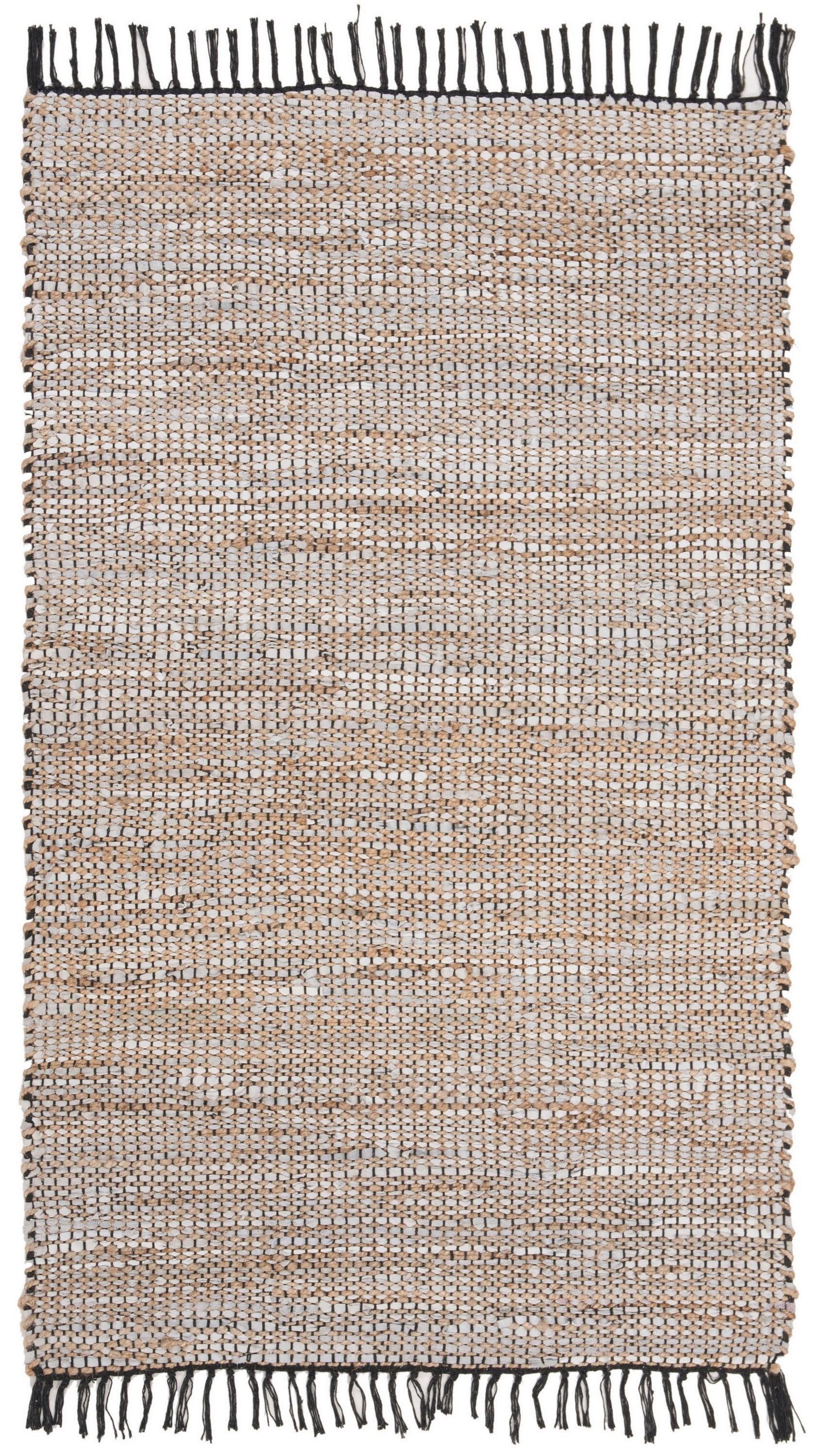 Vintage Leather VTL203 Hand Woven Area Rug - Silver - 3'x5' - Safavieh.