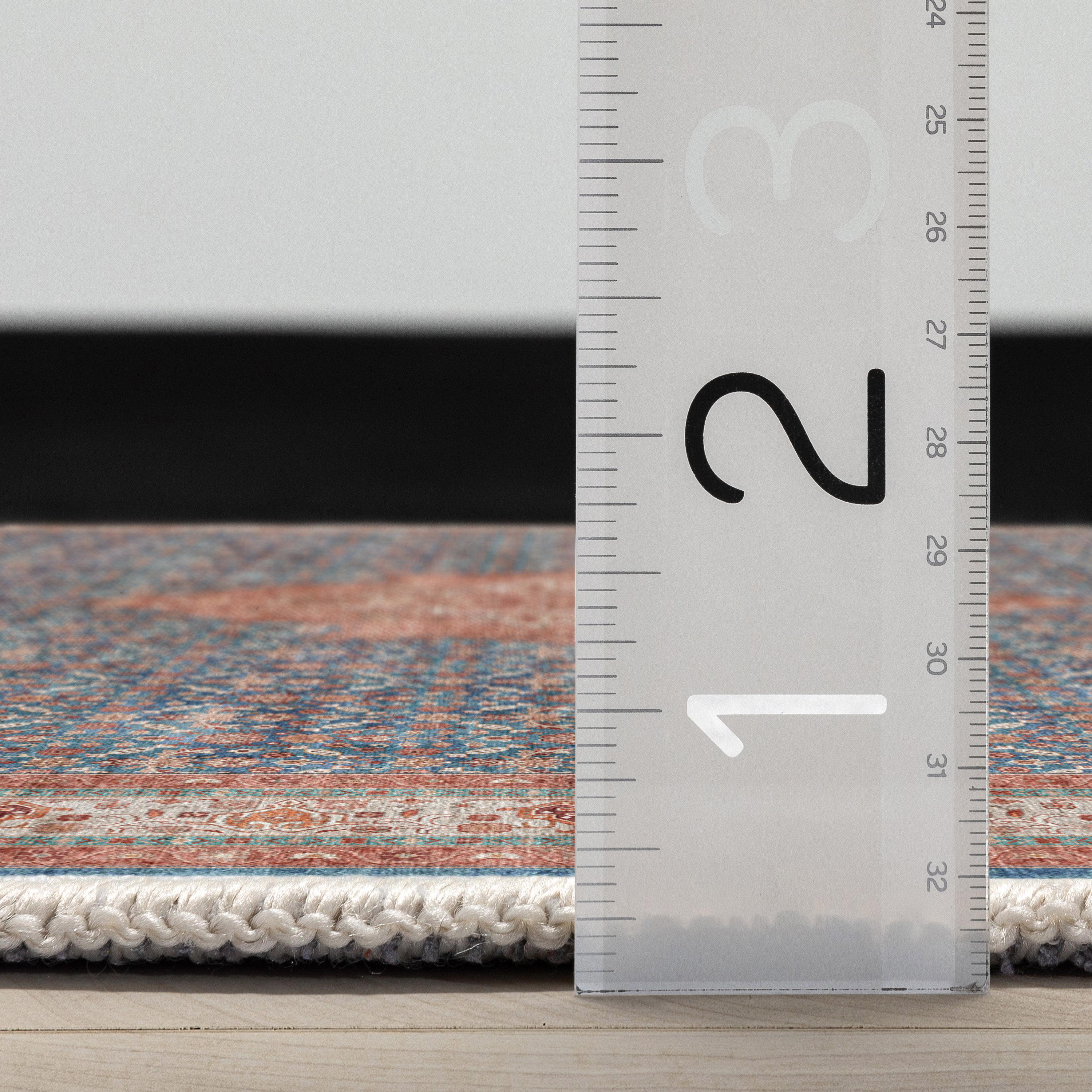 Well Woven Asha Lilith Vintage Oriental Blue Red 7'7" x 9'10" Area Rug