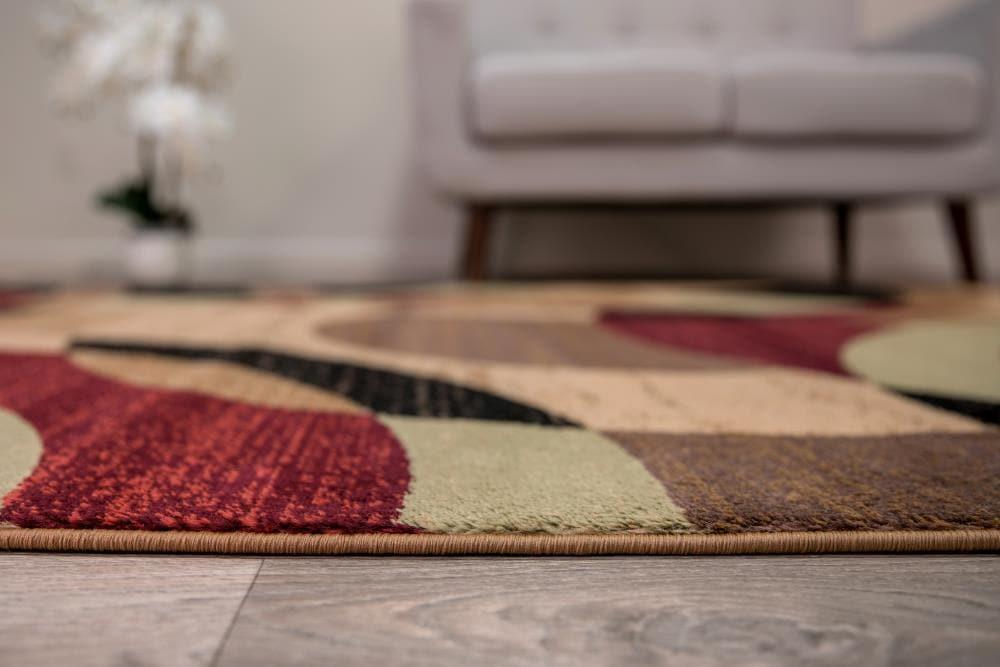 World Rug Gallery Geometric Circles Multi 2' x 3' Area Rug