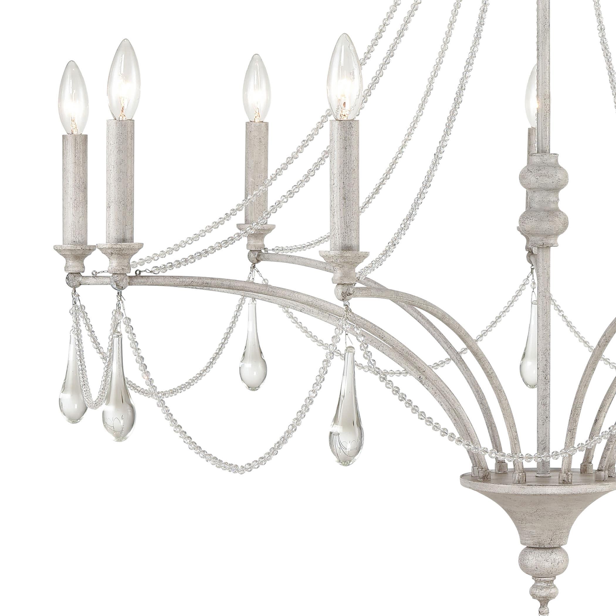 Elk Home French Parlor 9 - Light Chandelier in  Vintage White
