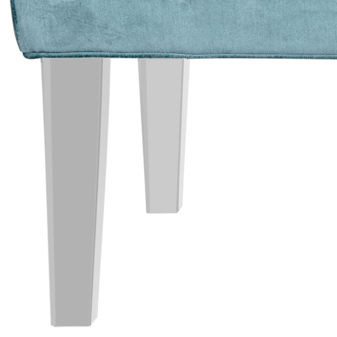 Abrosia Tufted Bench - Cyan - Safavieh