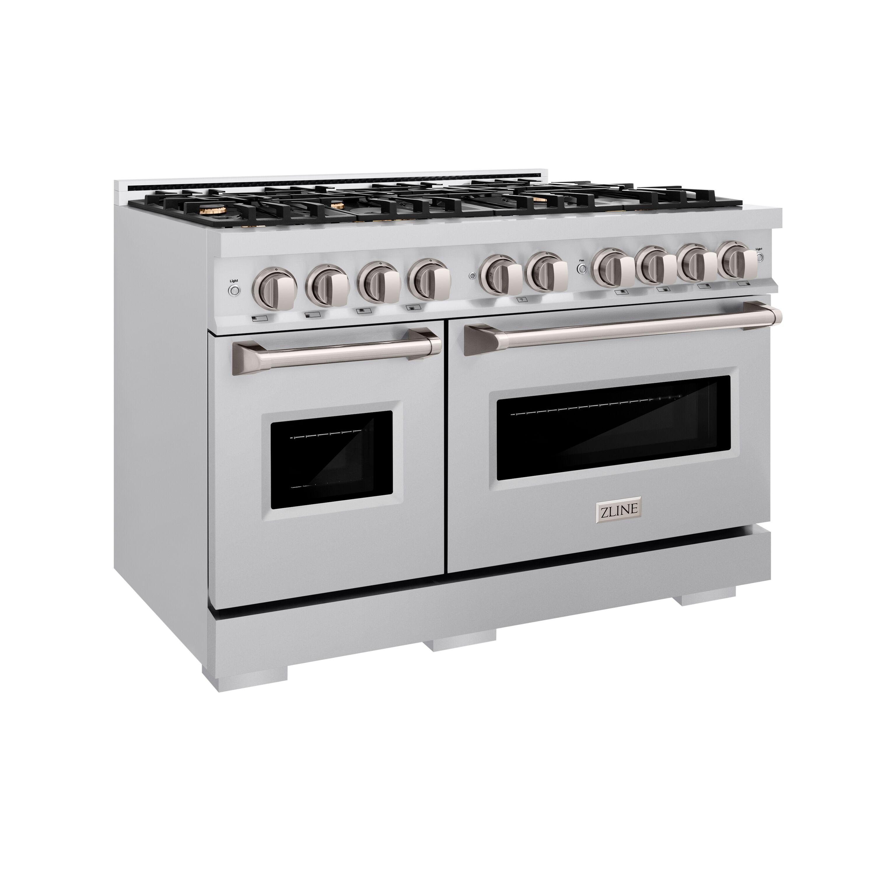 ZLINE ZLINE Autograph Edition 48 in. Classic Dual Fuel Range w/ 8 Burners & Accents CDR-BR-48