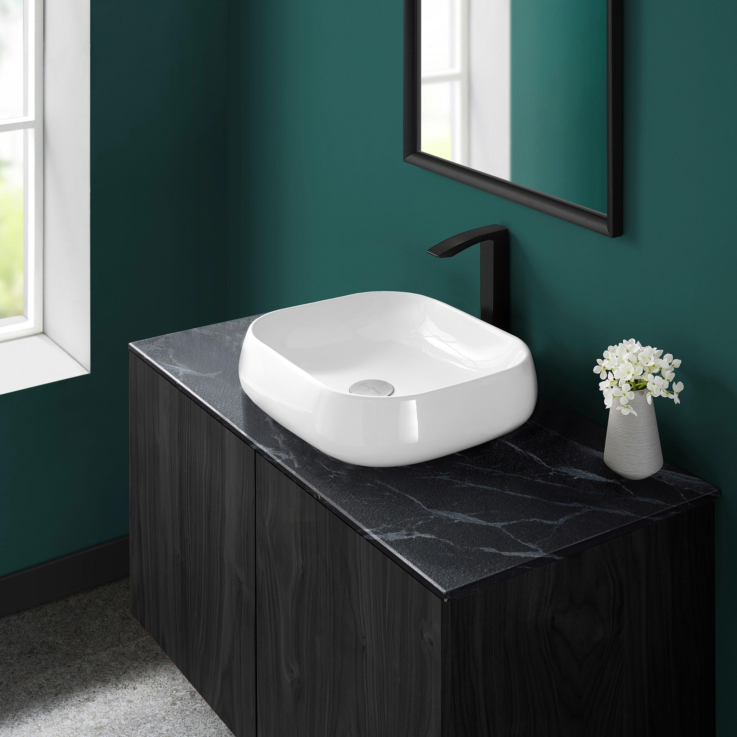 Swiss Madison SM-VS273 Château 18 Square Ceramic Vessel Sink