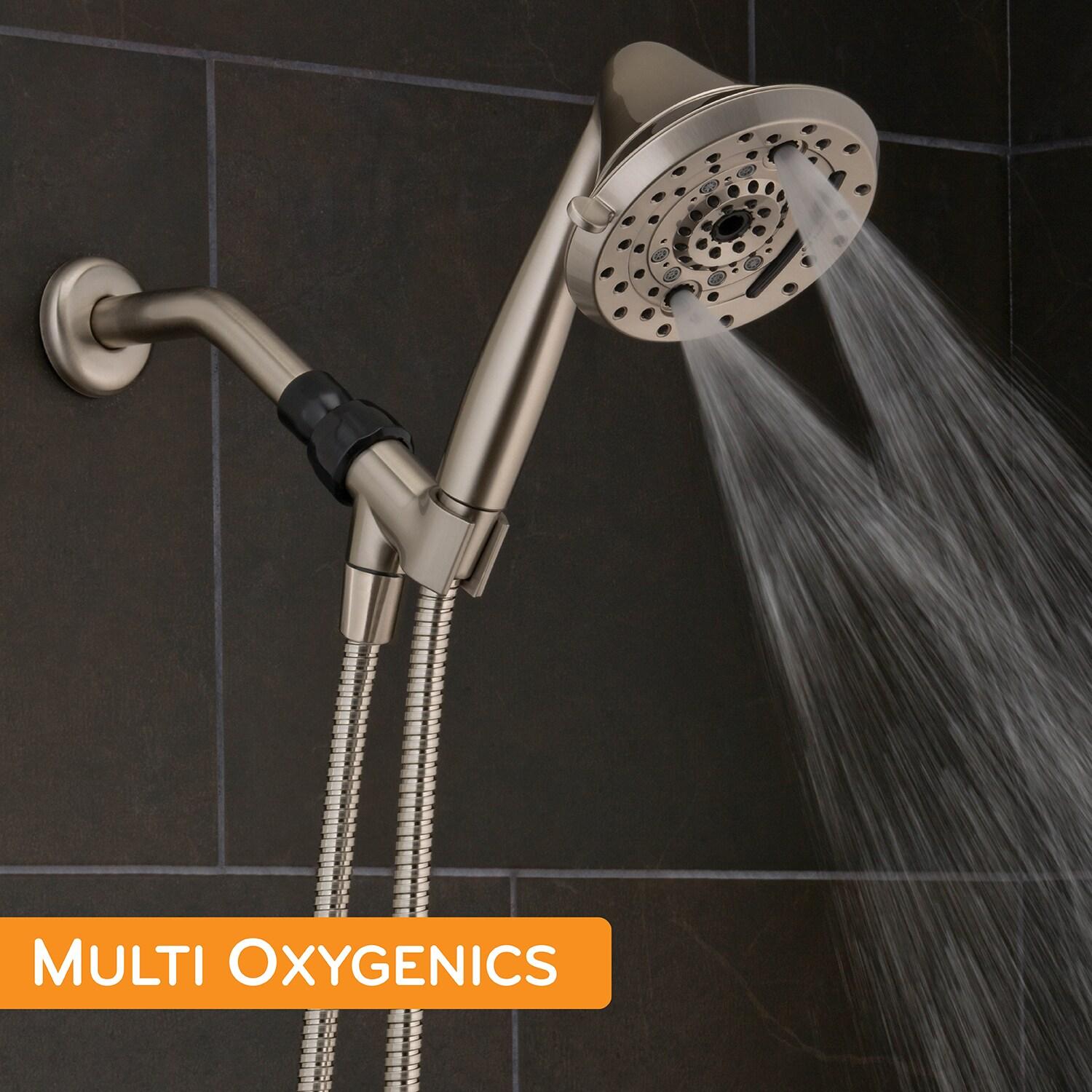 Oxygenics 114187 5 in. 1.8GPM Amp Brushed Nickel Shower Head