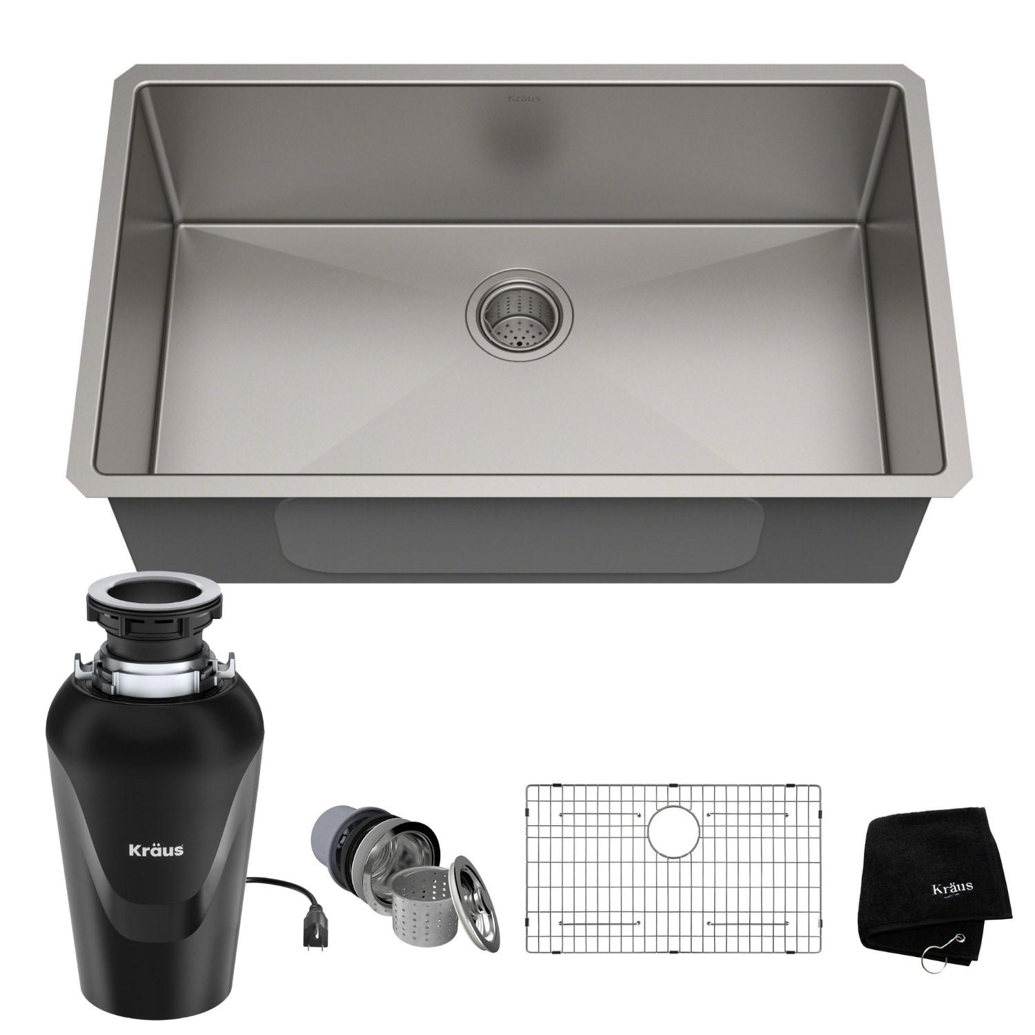 KRAUS Standard PRO™ Gauge Undermount Kitchen Sink with WasteGuard™ Garbage Disposal