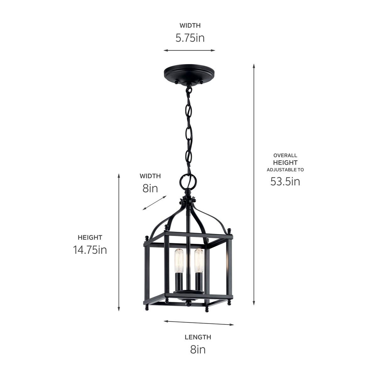 Kichler Lighting Larkin 2 - Light Pendant in  Black