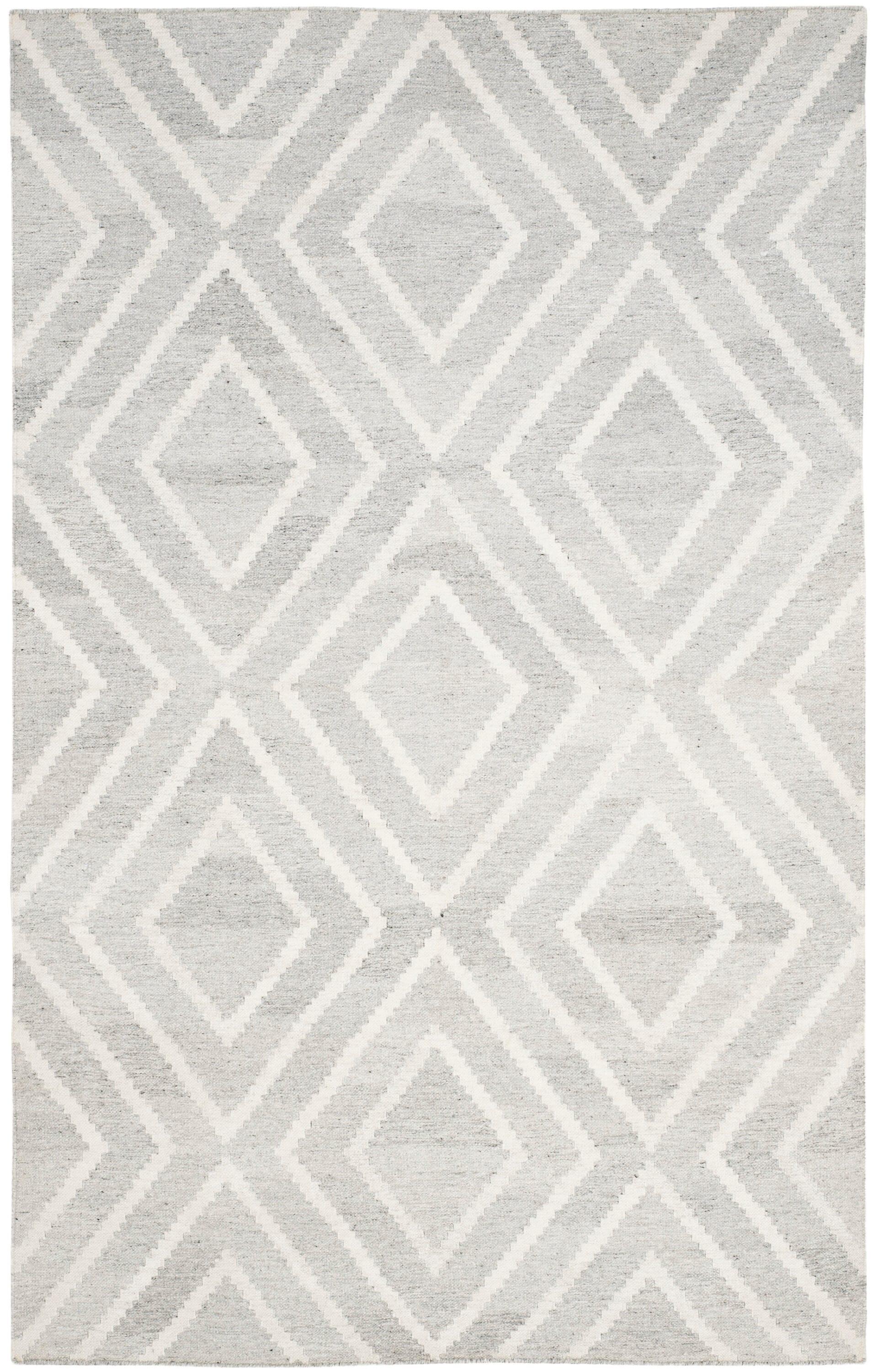 Kilim KLM516 Hand Woven Area Rug - Silver/Ivory - 5'x8' - Safavieh.