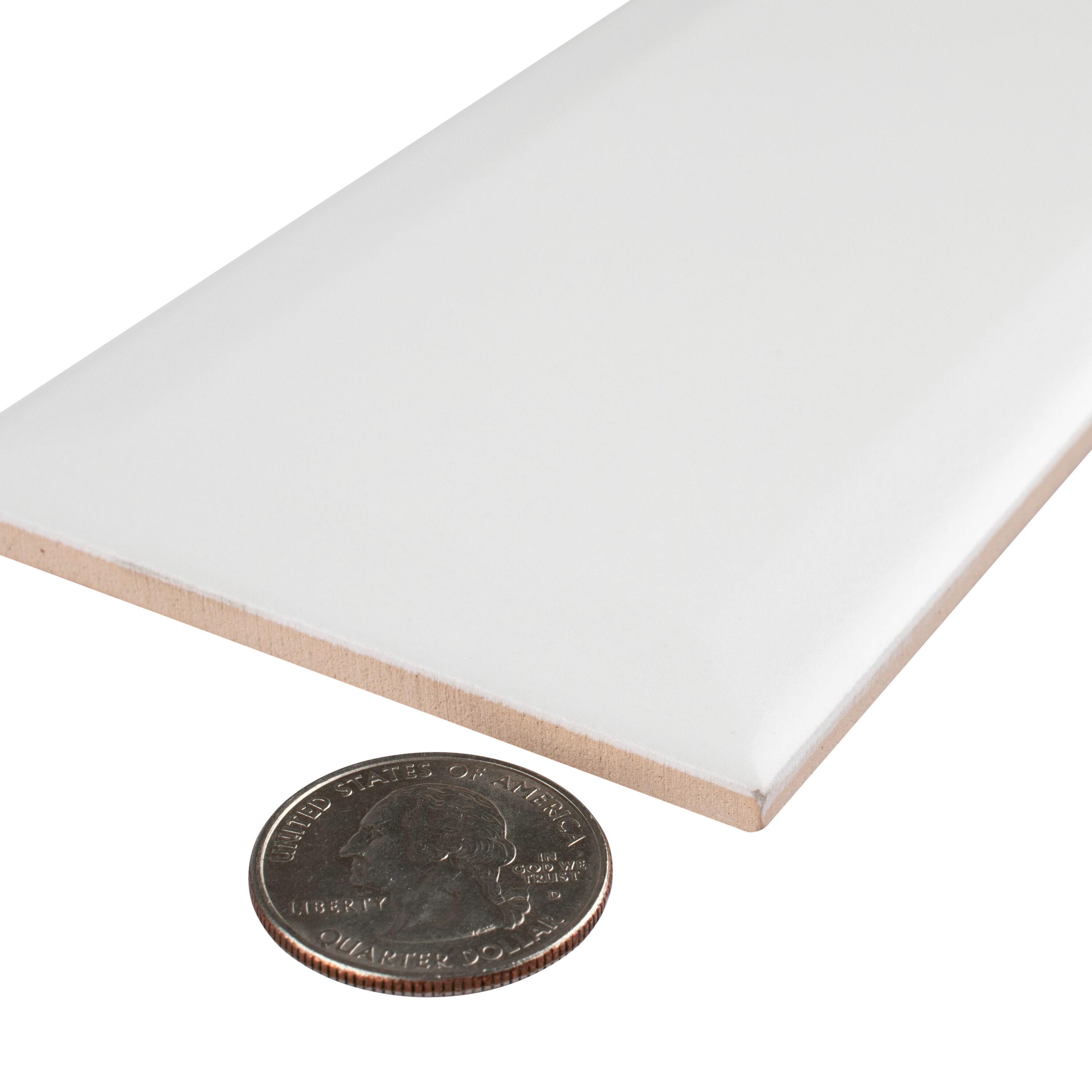 Merola Tile Crown Heights 3" x 6"Beveled Ceramic Subway Wall Tile