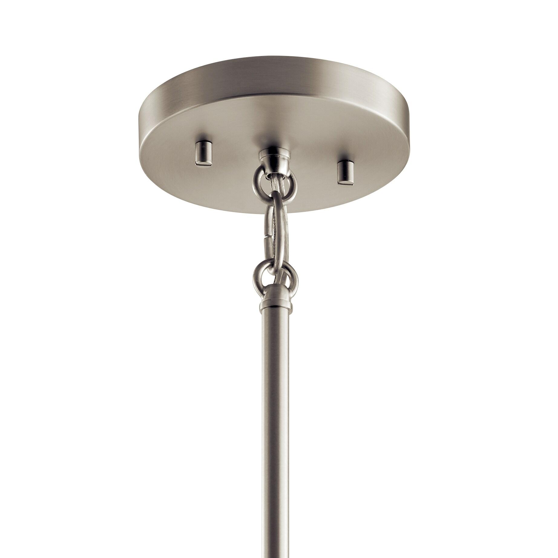 1 Light Mini Pendant 7.75 Inches Tall By 4.75 Inches Wide-Brushed Nickel Finish Kichler Lighting 52235Ni