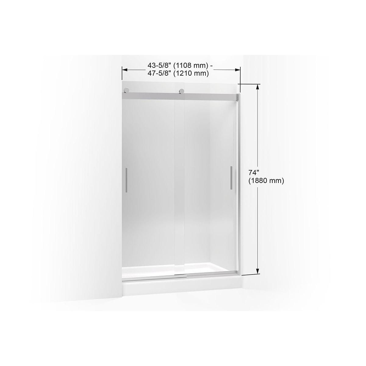 Levity 47.58" x 74" Bypass Shower Door with CleanCoat® Technology