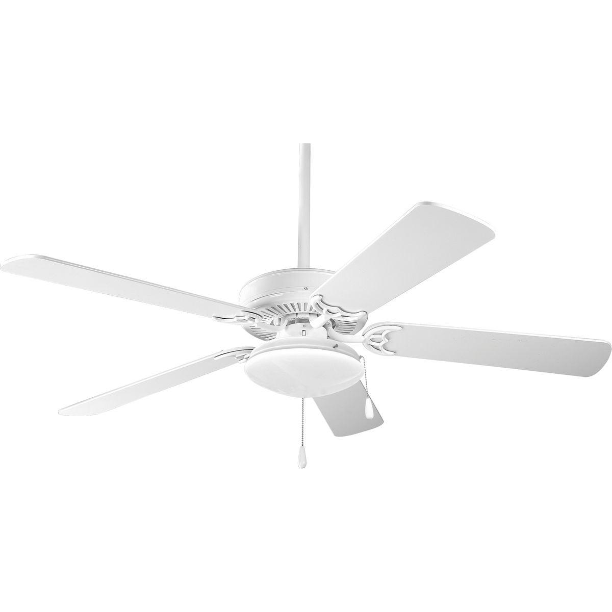 P2501-30-Progress Lighting-AirPro - Wide - Ceiling Fan in Transitional style - 52 Inches wide by 13.5 Inches high-White/Washed Oak Finish