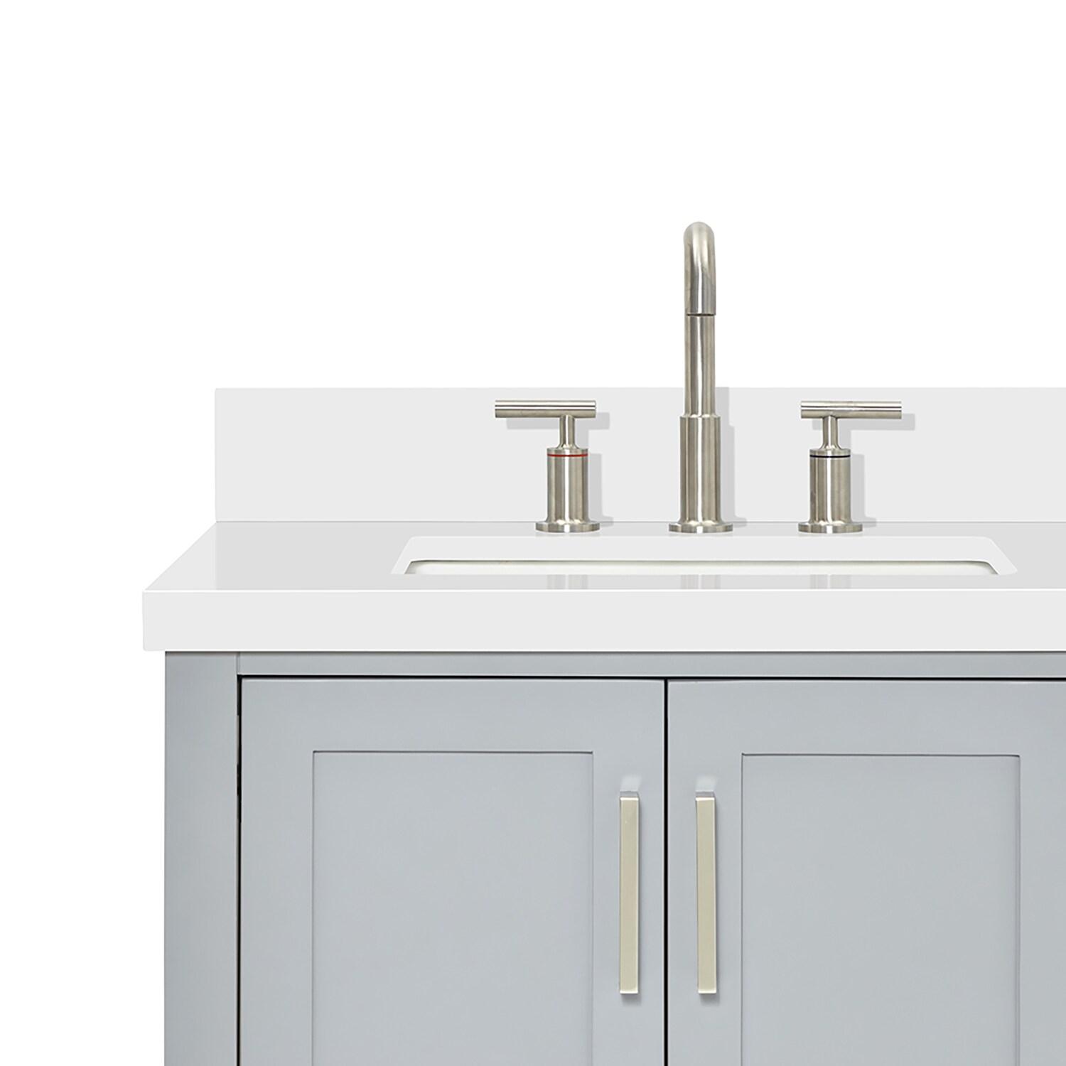 Ariel S073dwqrvo Magnolia 72" Free Standing Double Basin Vanity Set - Grey / Pure White