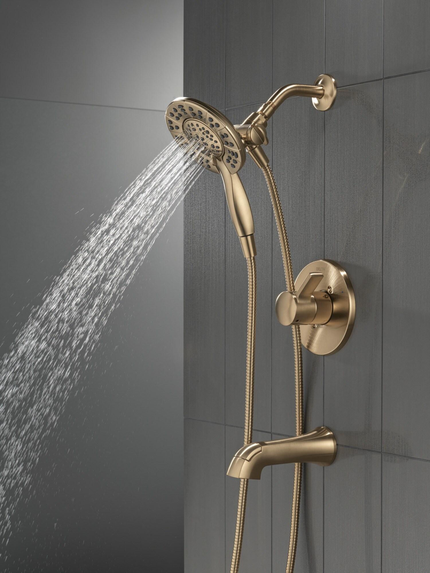 Delta Albion Single-Function Tub Shower Faucet Set, Shower Trim Kit with In2ition Shower Head T144855-CZ-I