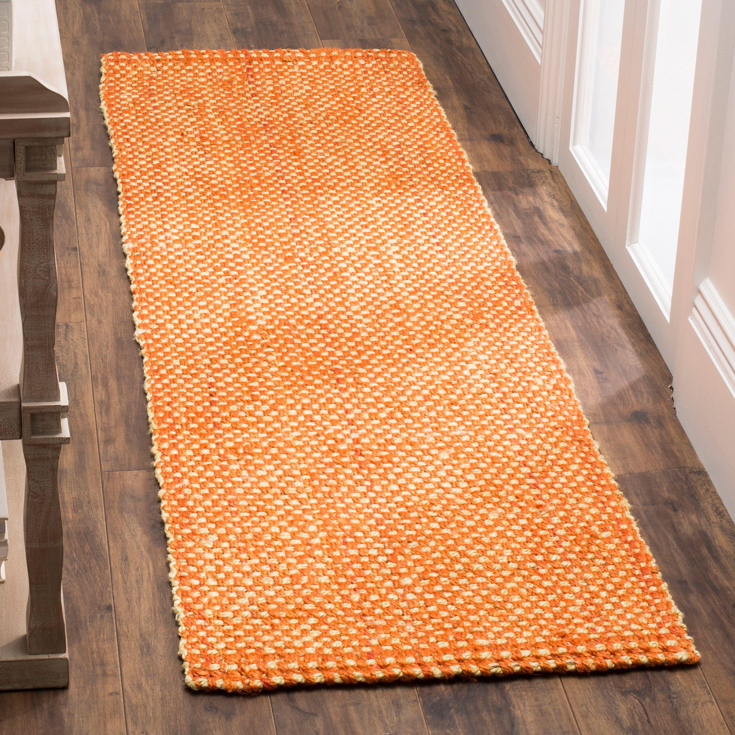 Natural Fiber NF262 Hand Woven Indoor Runner Rug - Rust/Natural - 2'3"x8' - Safavieh.