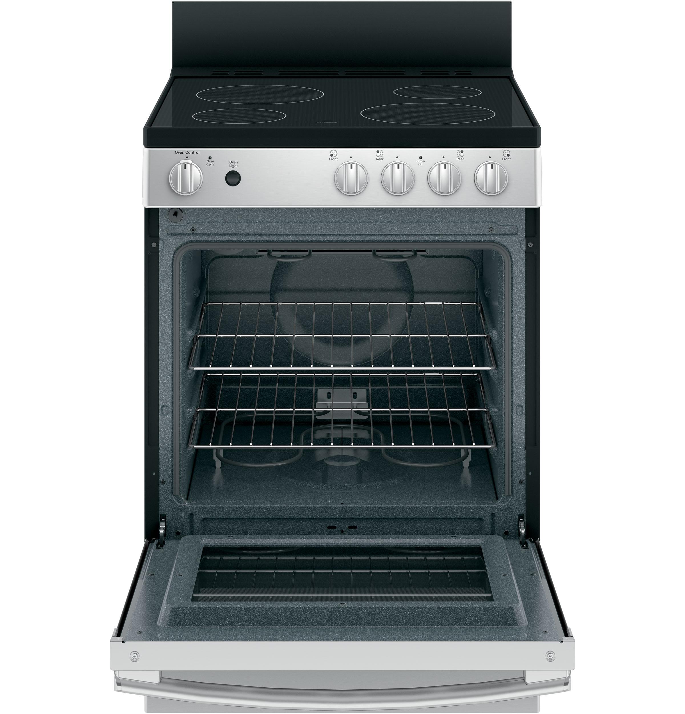 24" 2.9 Cu. Ft. Freestanding Electric Range with Modular Backguard