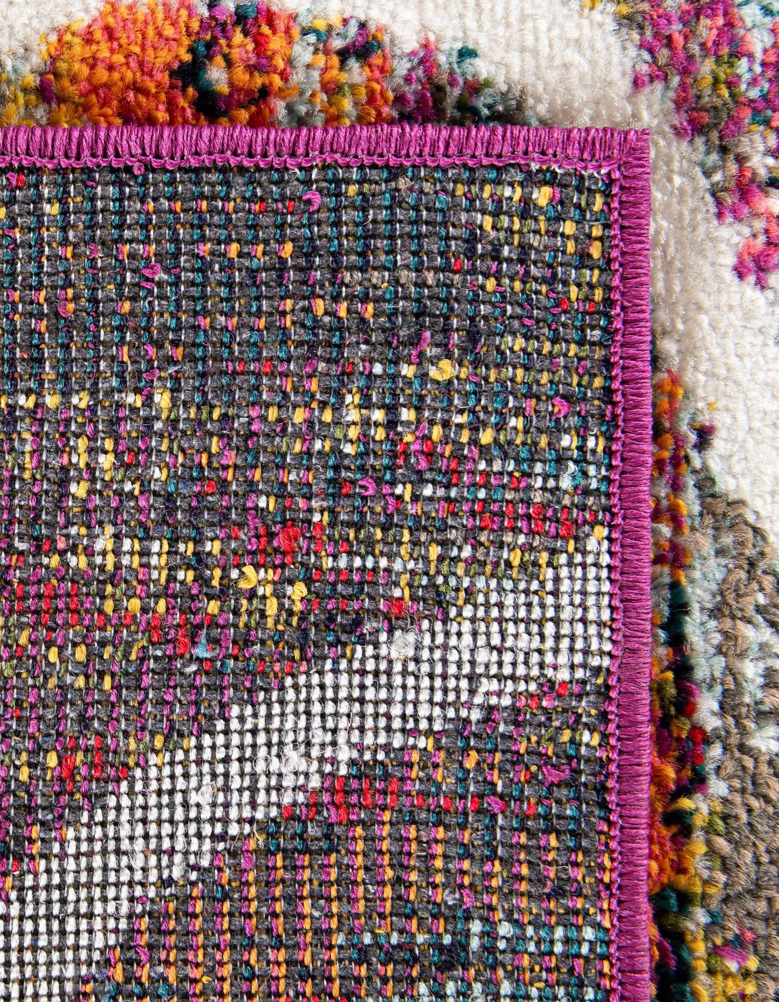 Unique Loom 3' 0 x 3' 0 Trellis Frieze Rounded Multi Area Rug